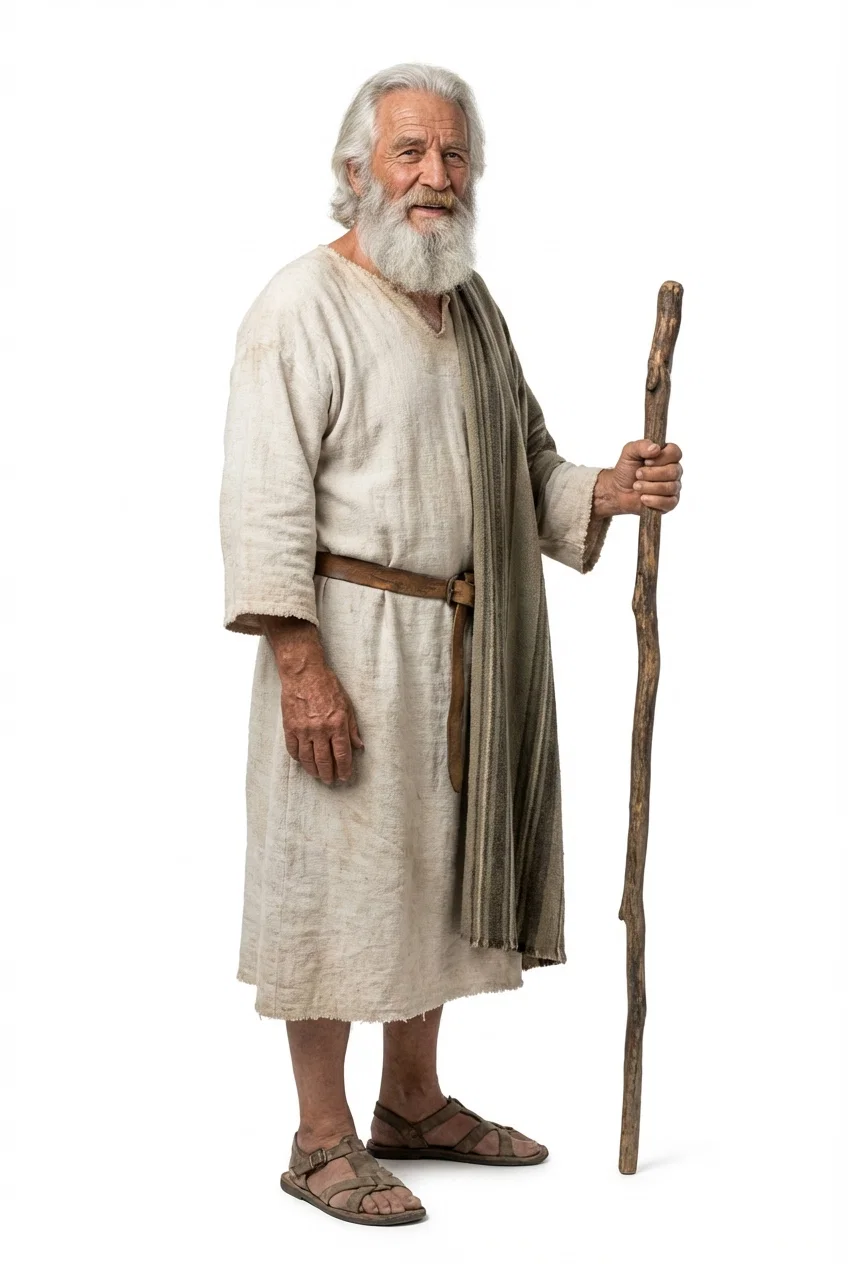 (not in priestly garments)