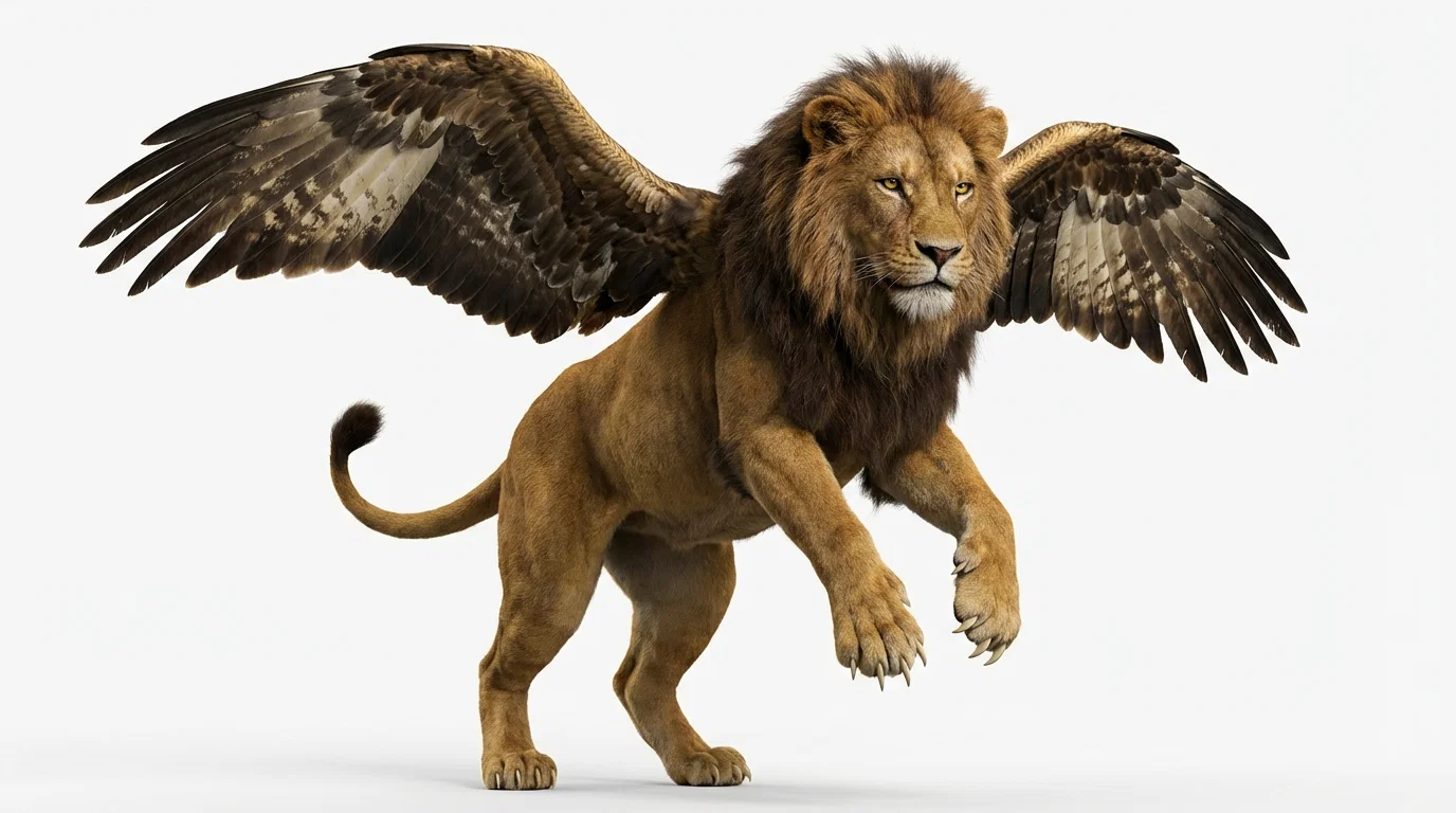 Beast like a lion with eagle’s wings