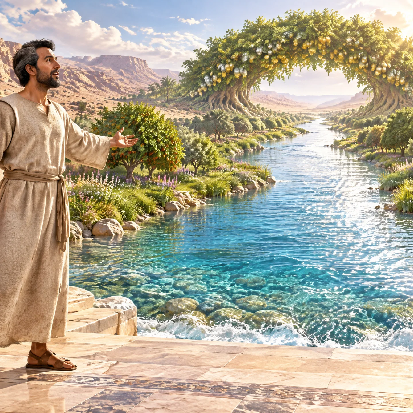 Living Waters Flowing From the Temple