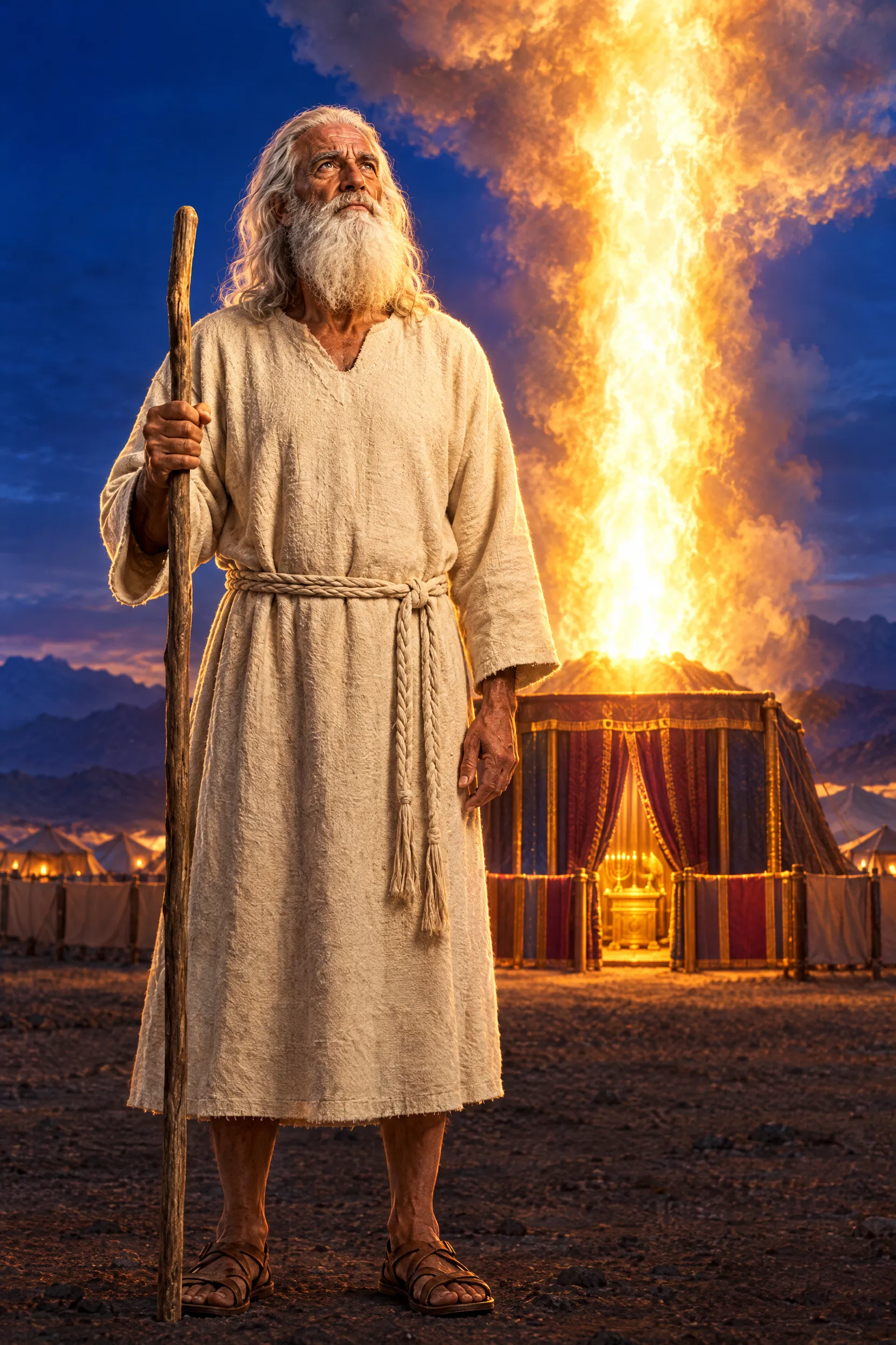 Moses Watches the Pillar of Fire Over the Tabernacle