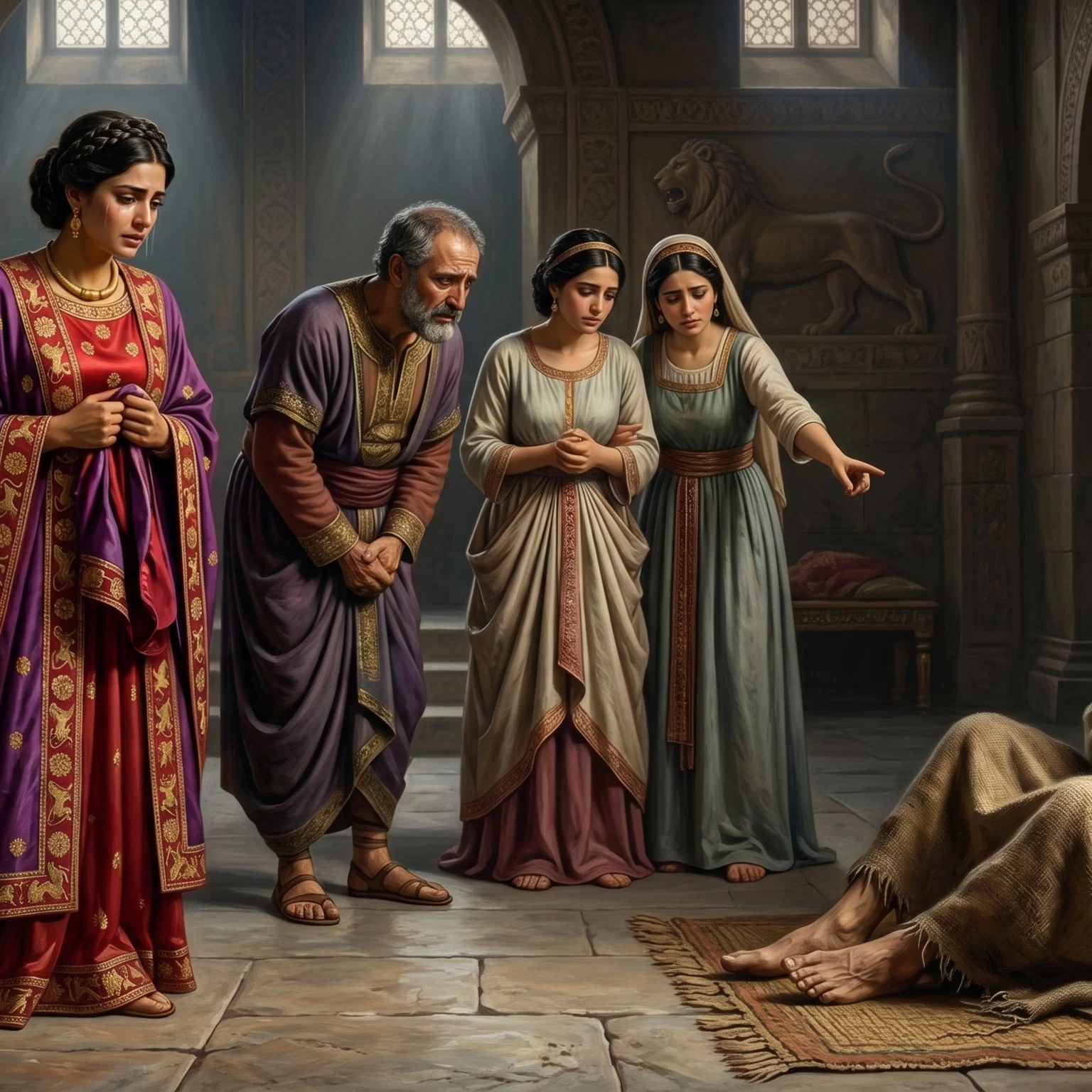 Queen Esther in Deep Mourning