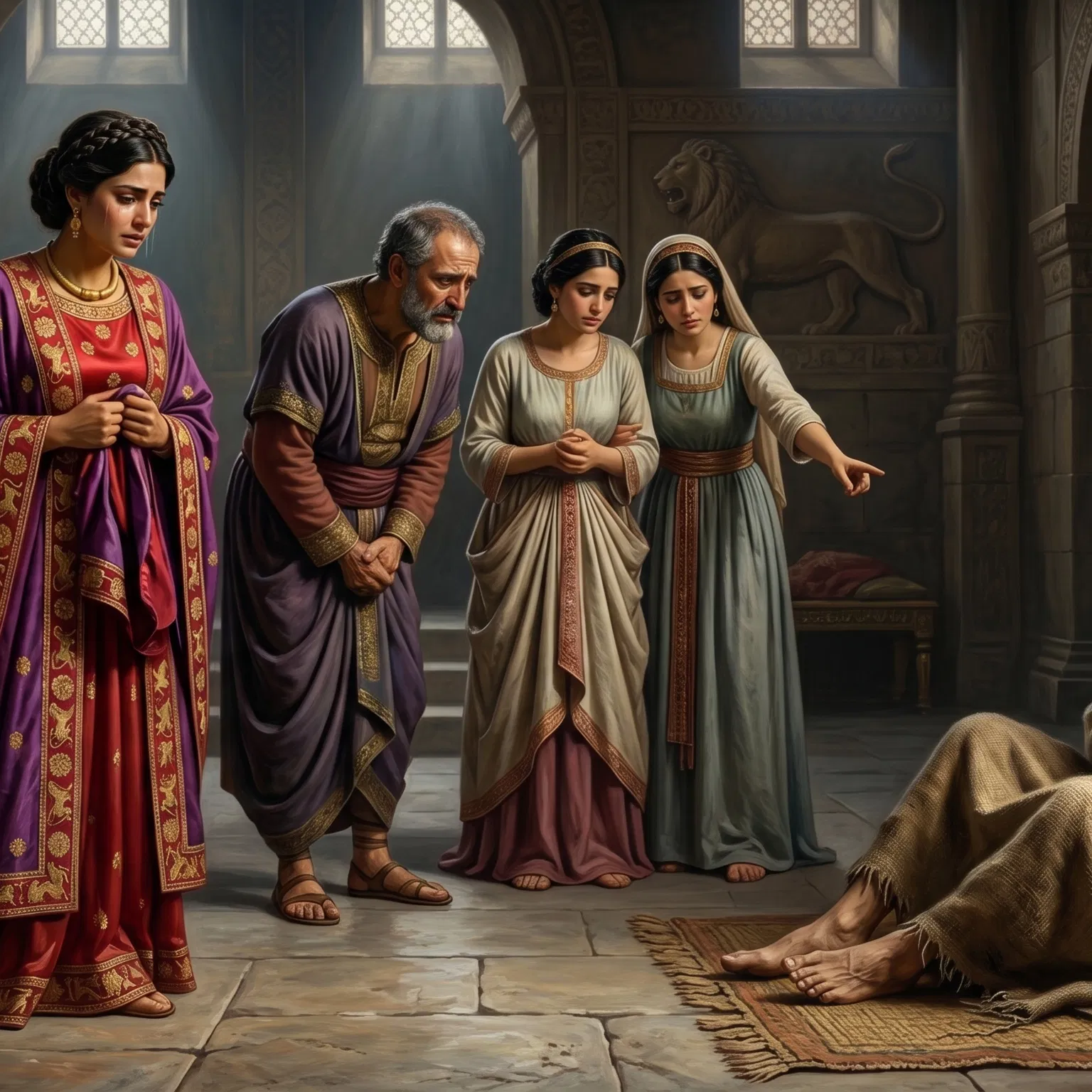 Queen Esther in Deep Mourning
