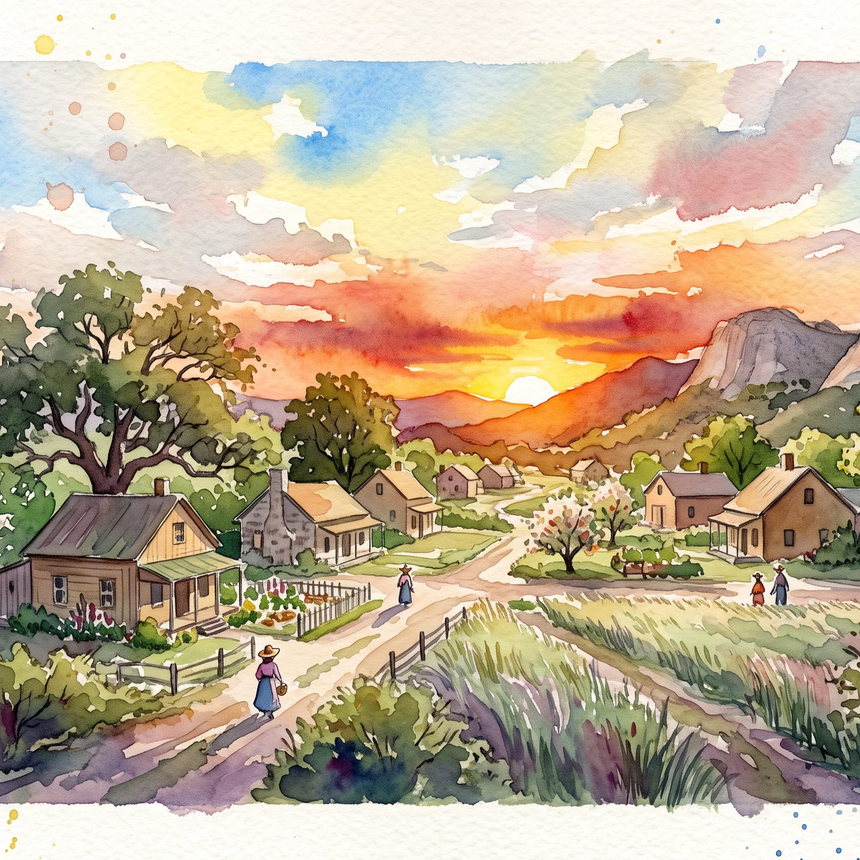 Golden Hour in a Vintage California Valley