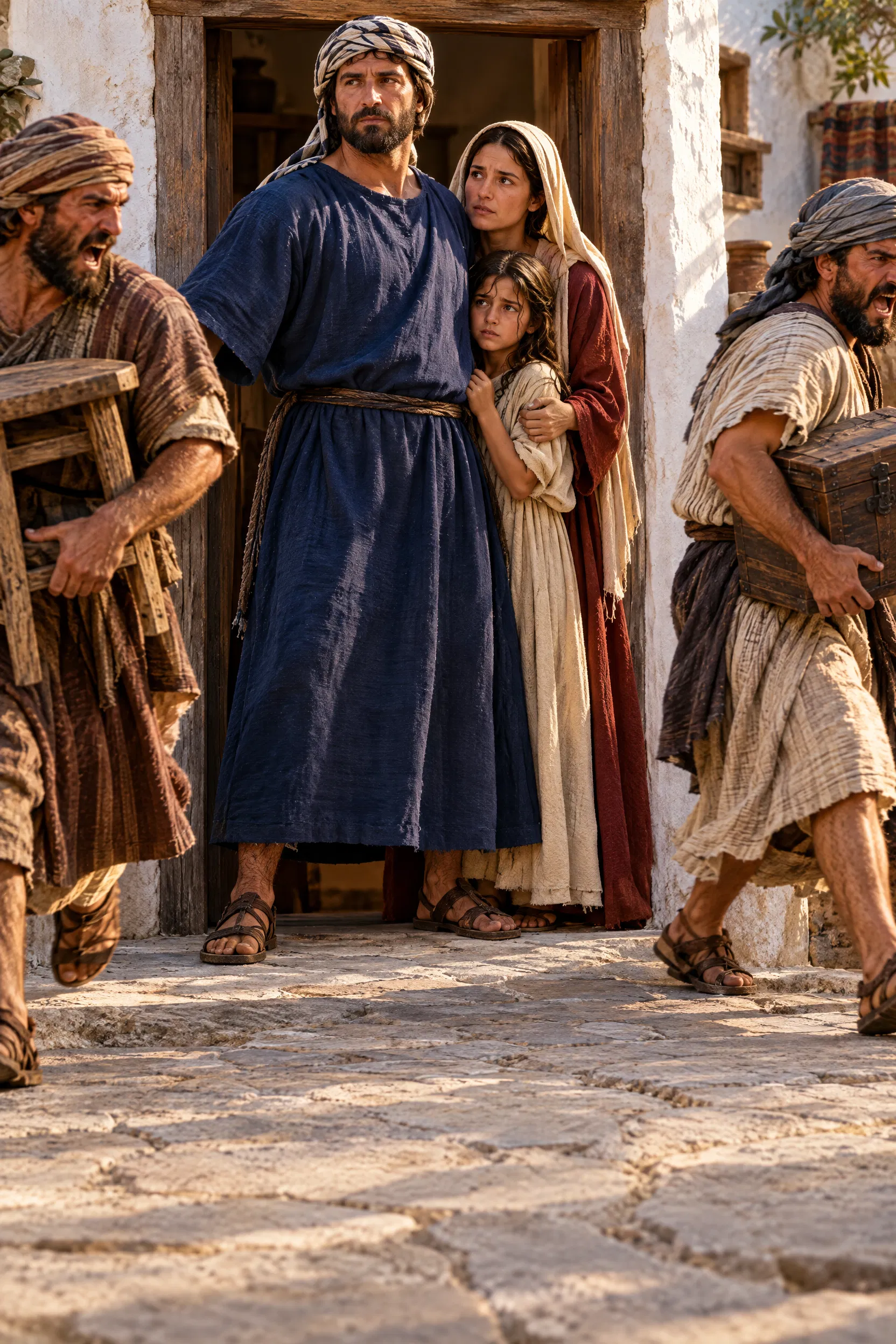 Thessalonian Father Shields His Family From Looters