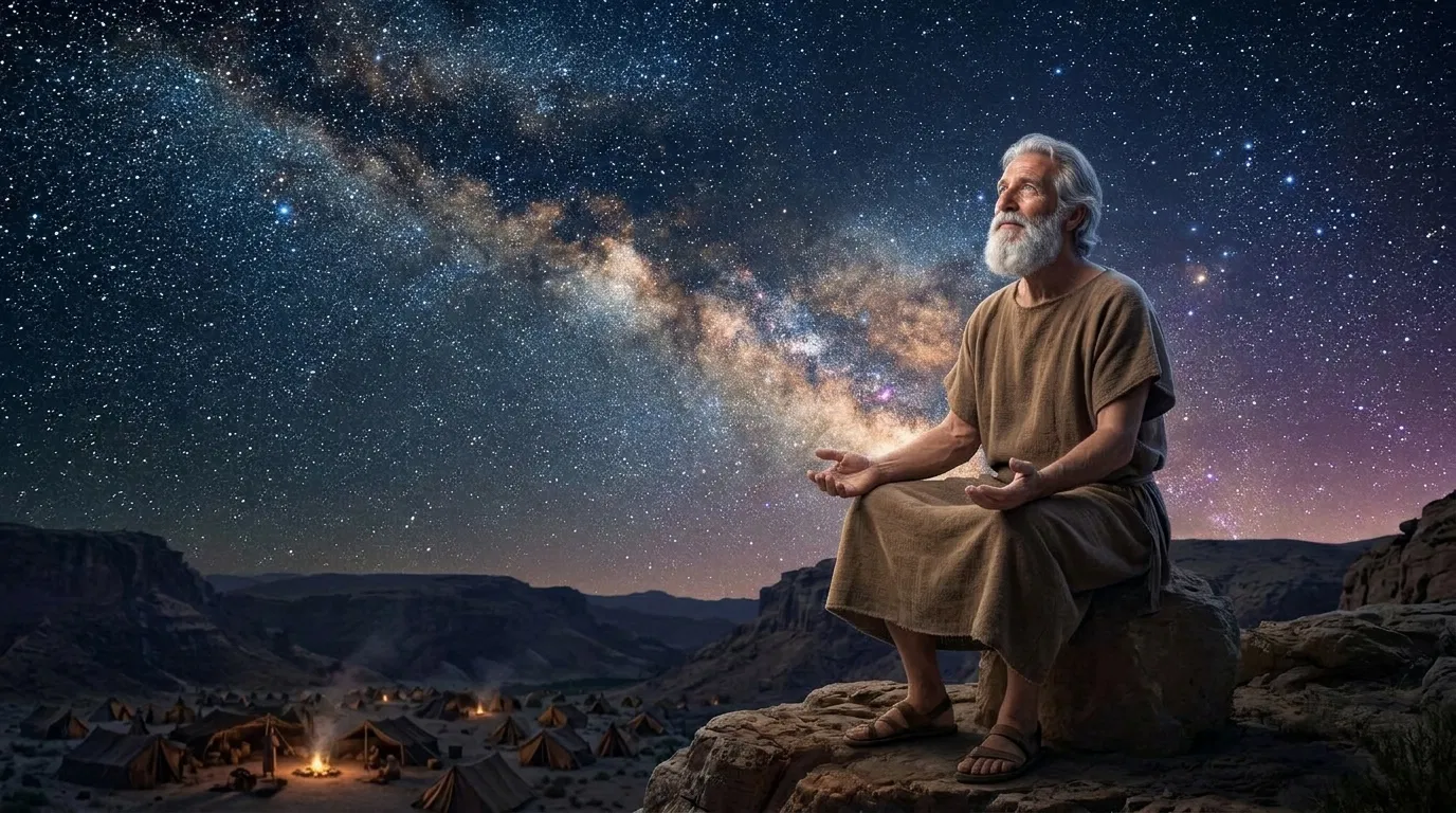 Abraham Looks at the Stars at Night