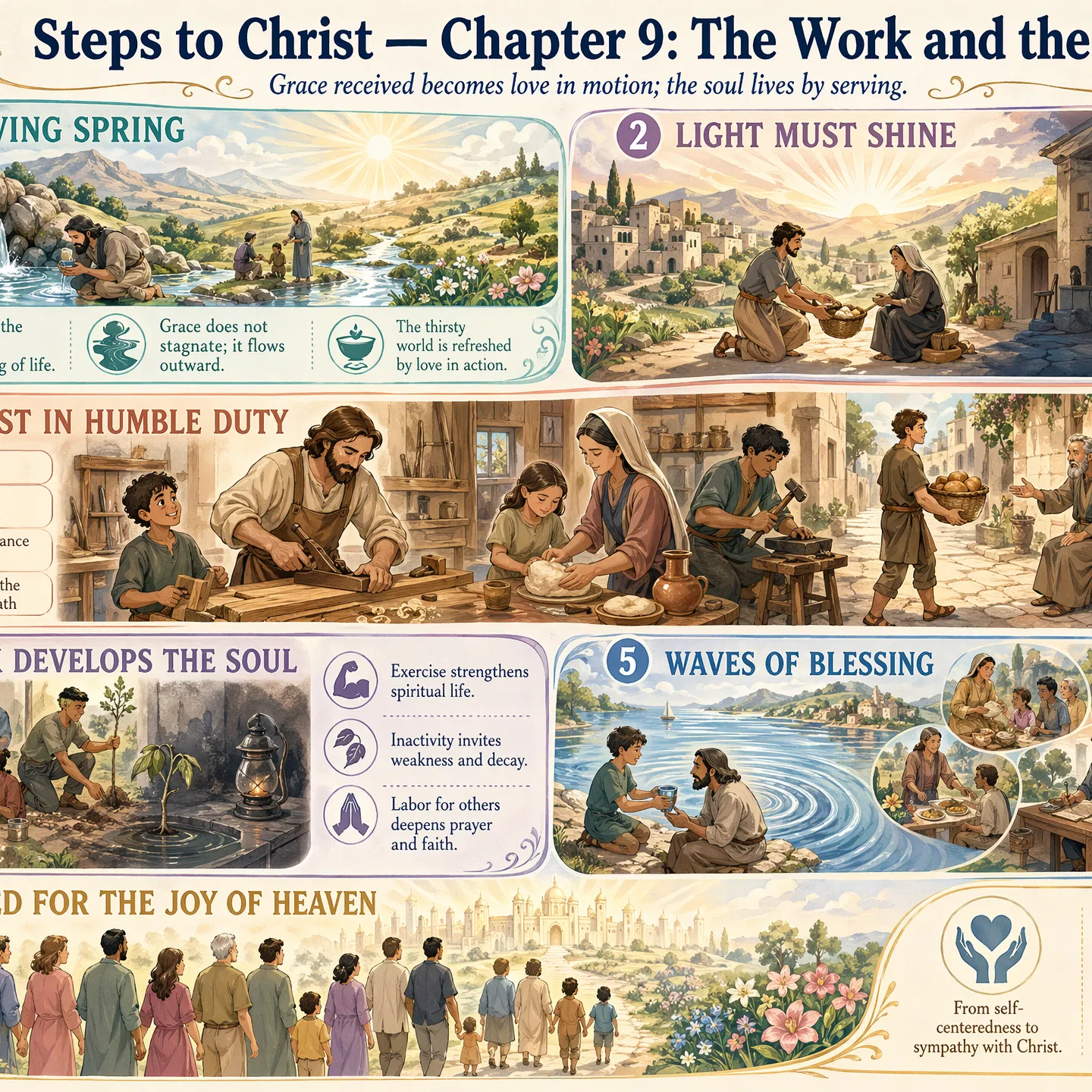 Steps to Christ Chapter 9 Work and Life Infographic