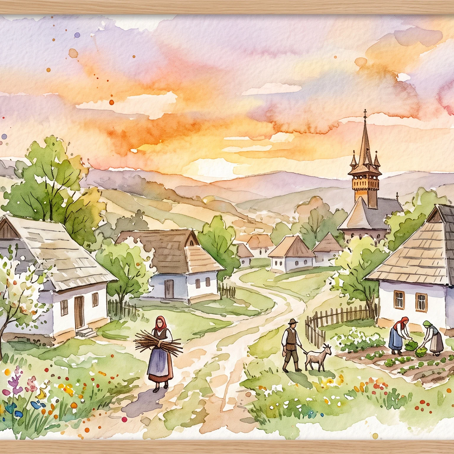 Golden Hour in an Ancient Village