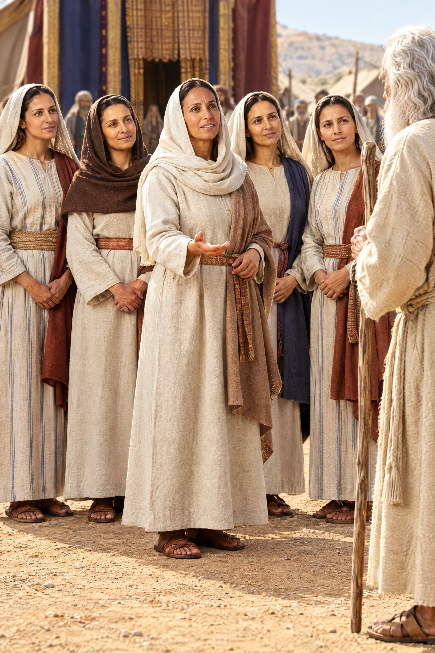 Daughters of Zelophehad Appeal to Moses