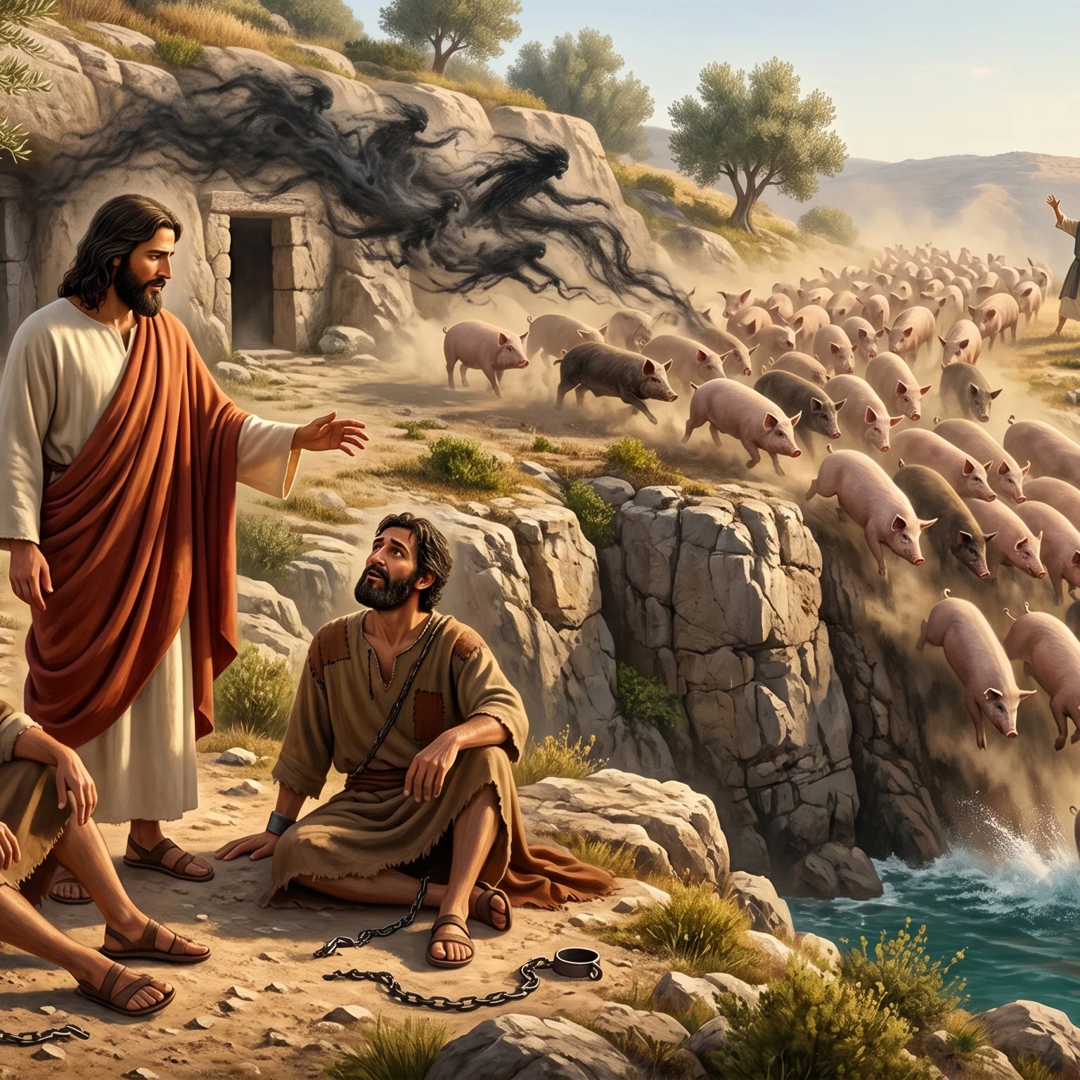 Deliverance at the Gadarene Shore