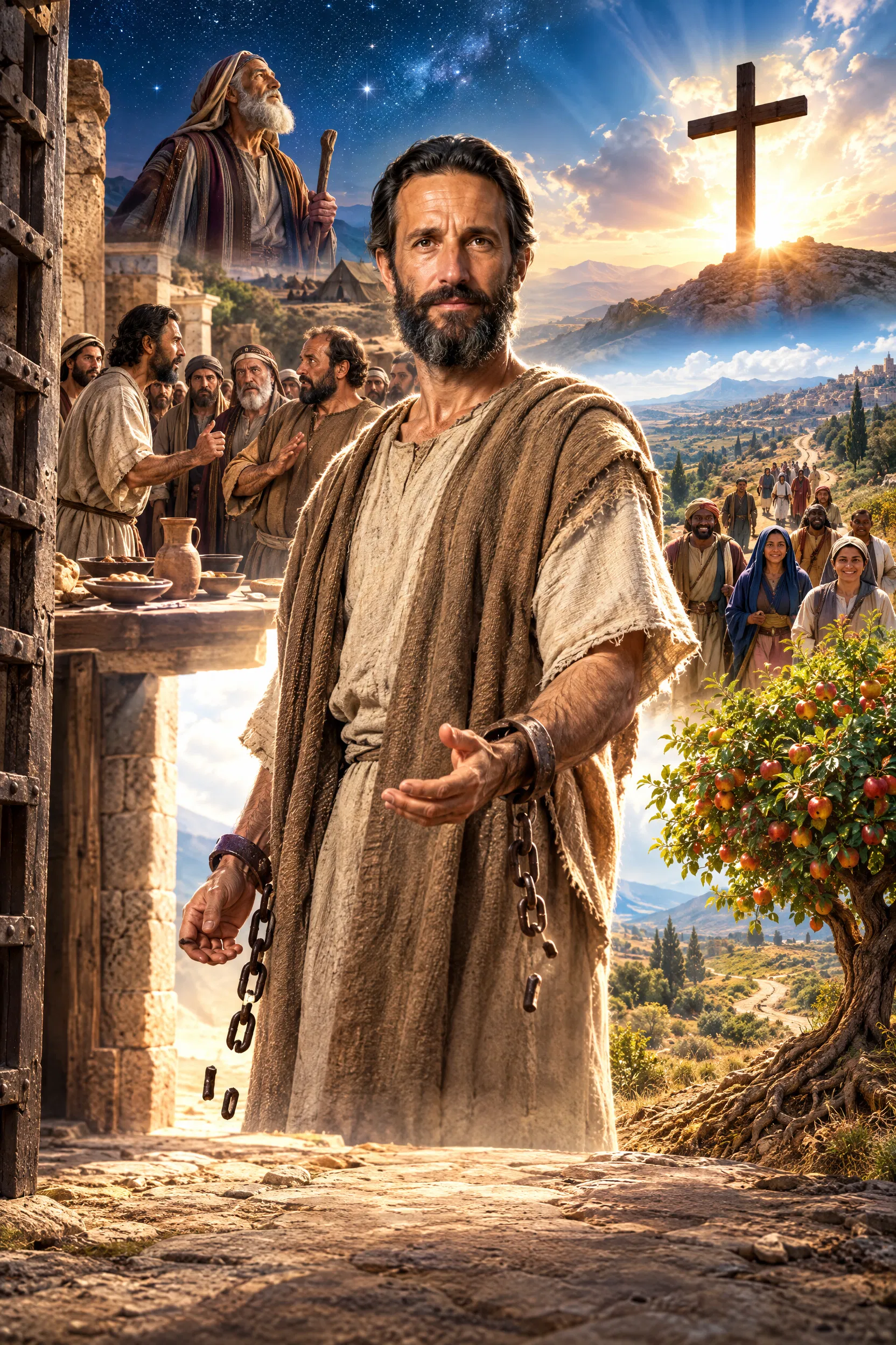 Paul Free of His Chains With Scenes From Galatians