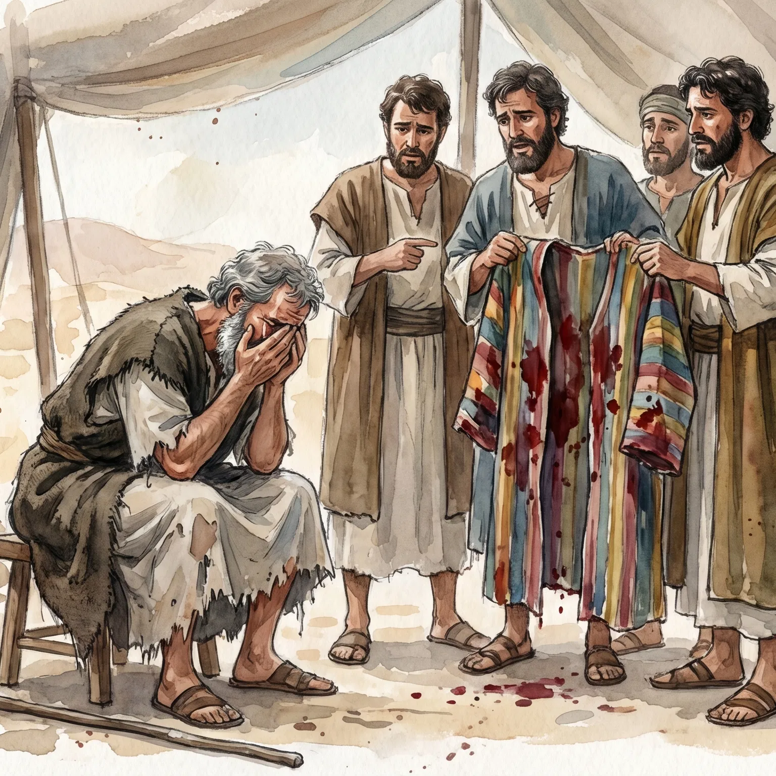 Brothers Show Jacob the Bloodied Coat