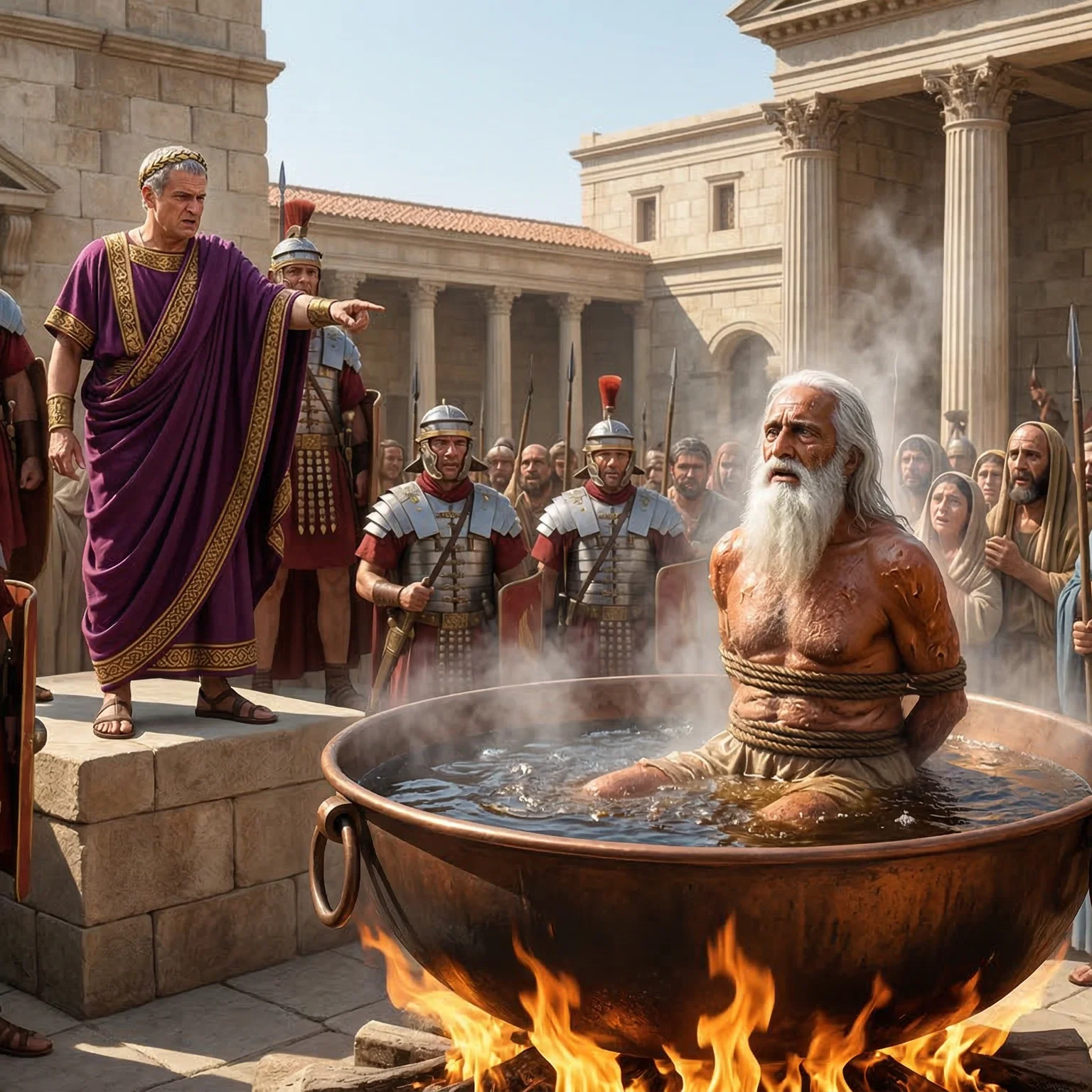 Saint John condemned to death by Domitian