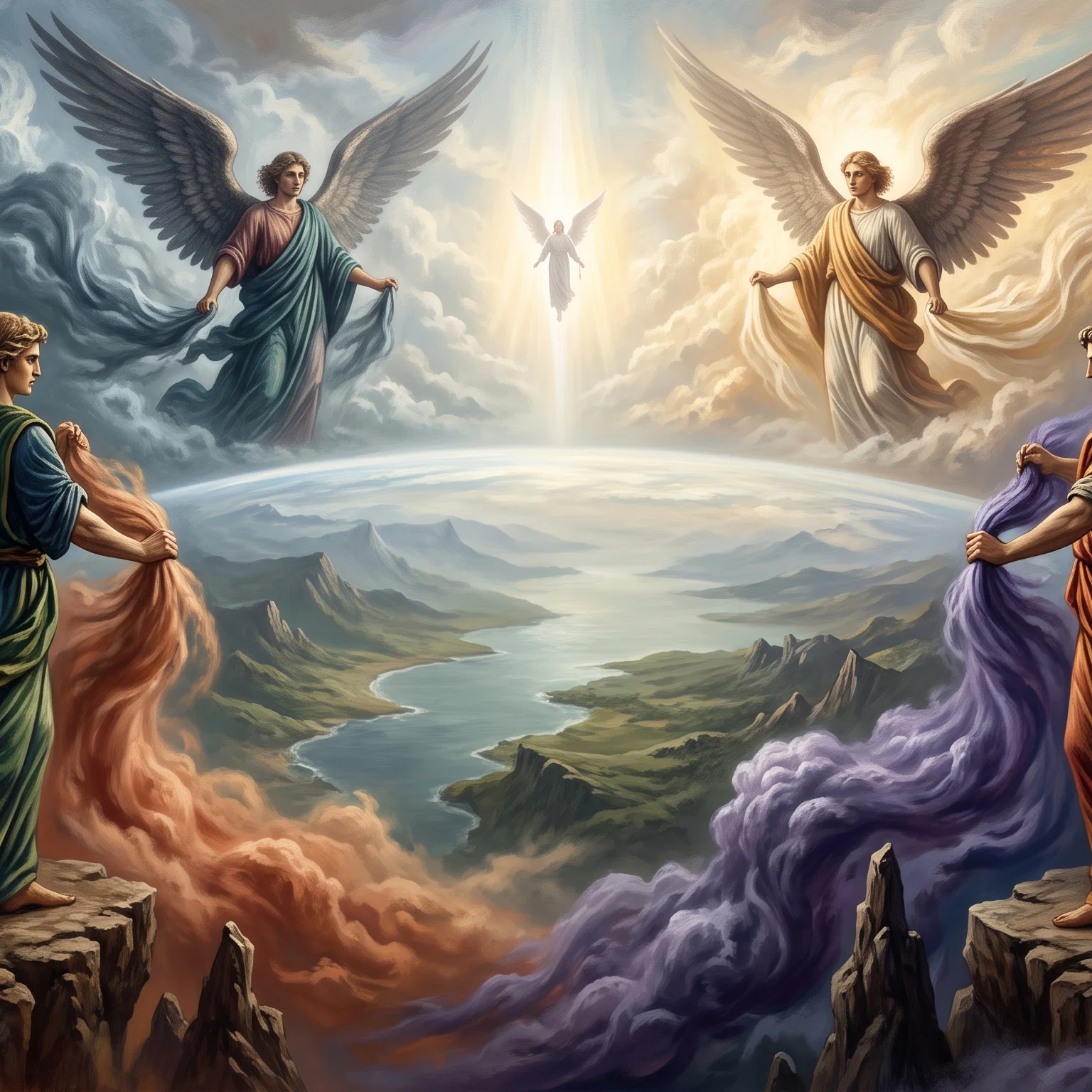 Four Angels Holding Back the Storm