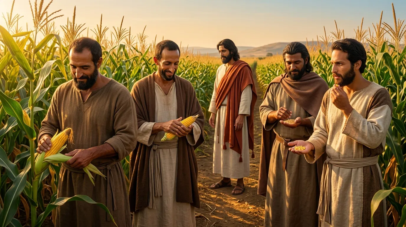 Disciples Plucking Grain on the Sabbath