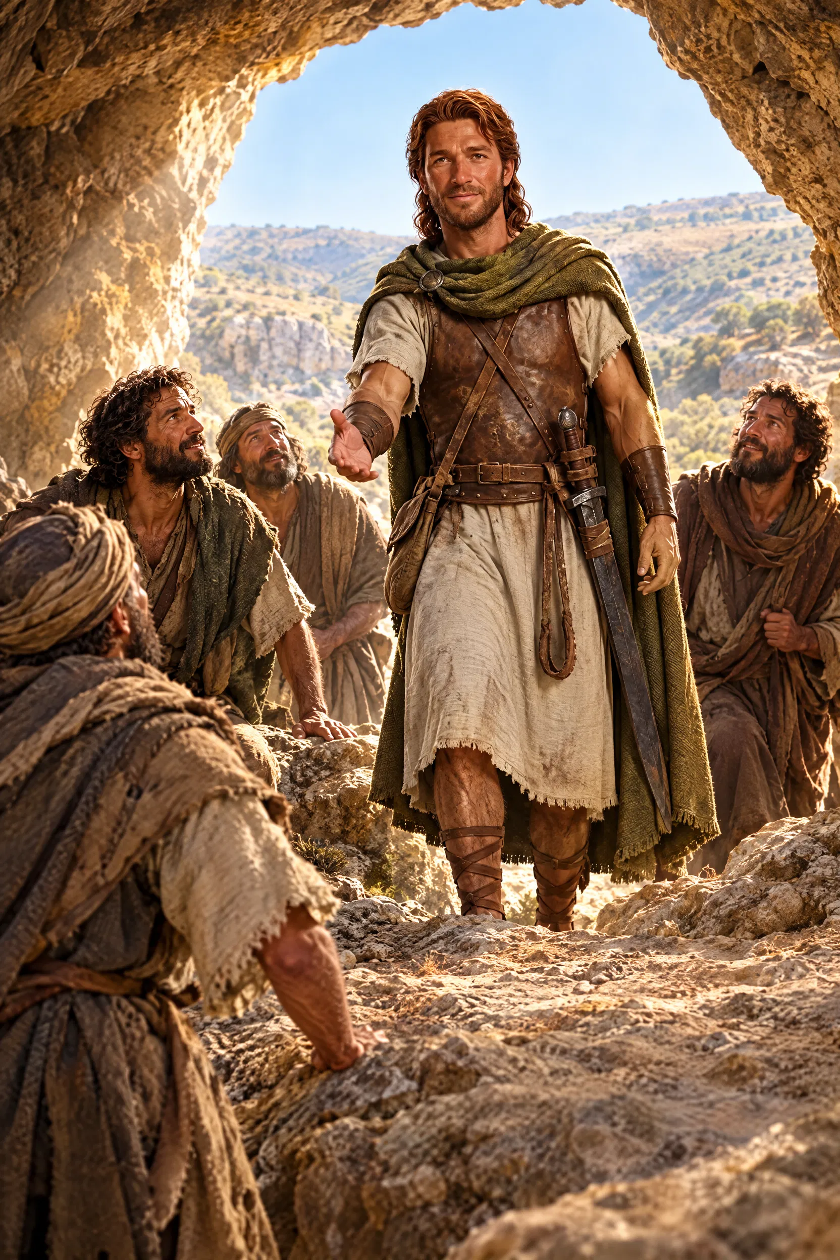 Distressed Men Gather to David at Adullam