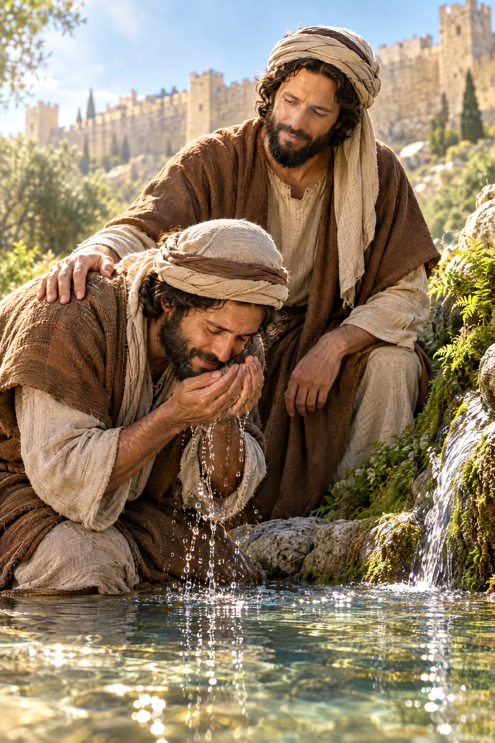Repentant Man Washing at the Fountain in Jerusalem