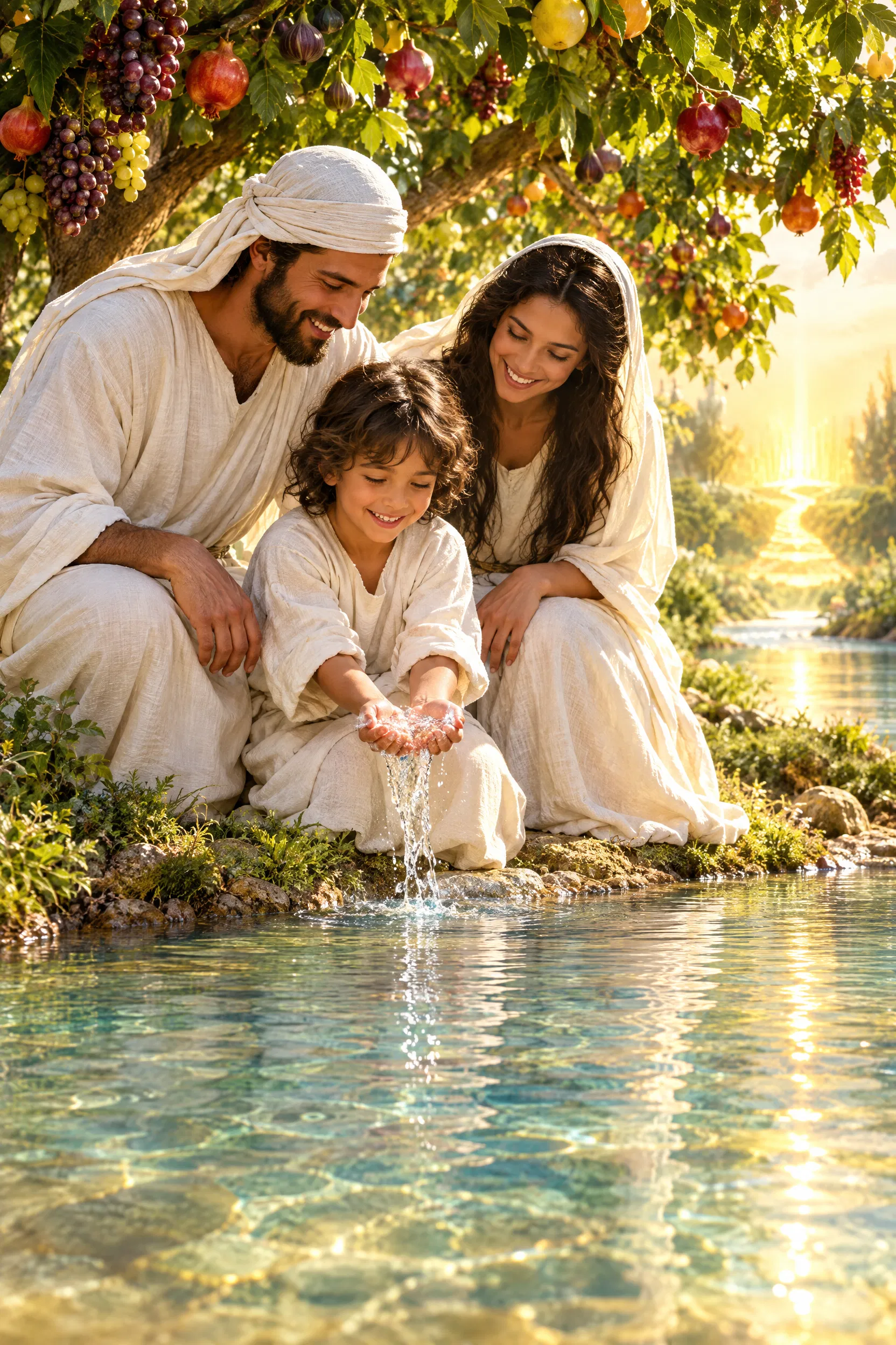 Redeemed Family at the River of Life
