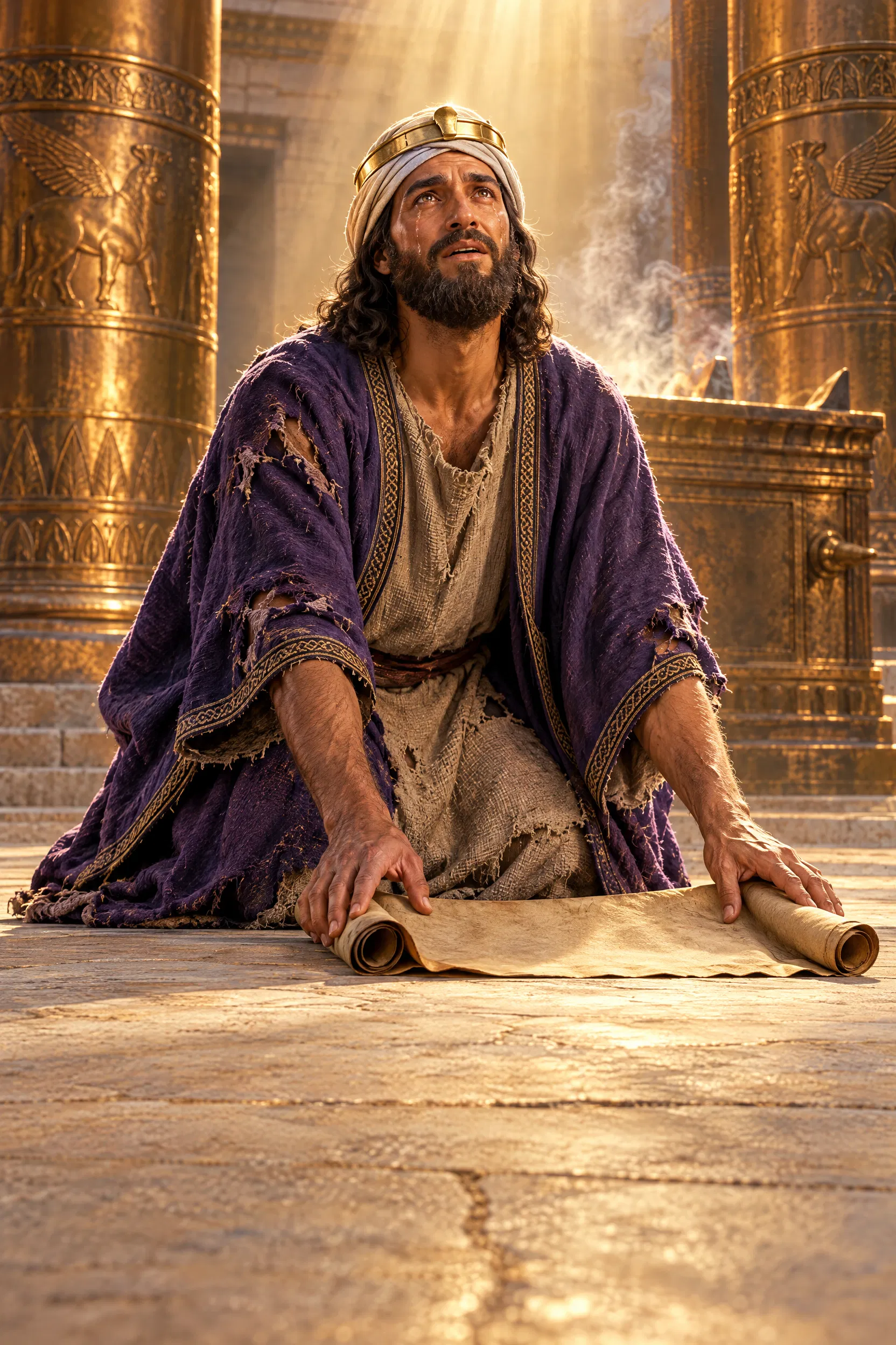 Hezekiah Spreads Sennacherib's Letter Before the LORD