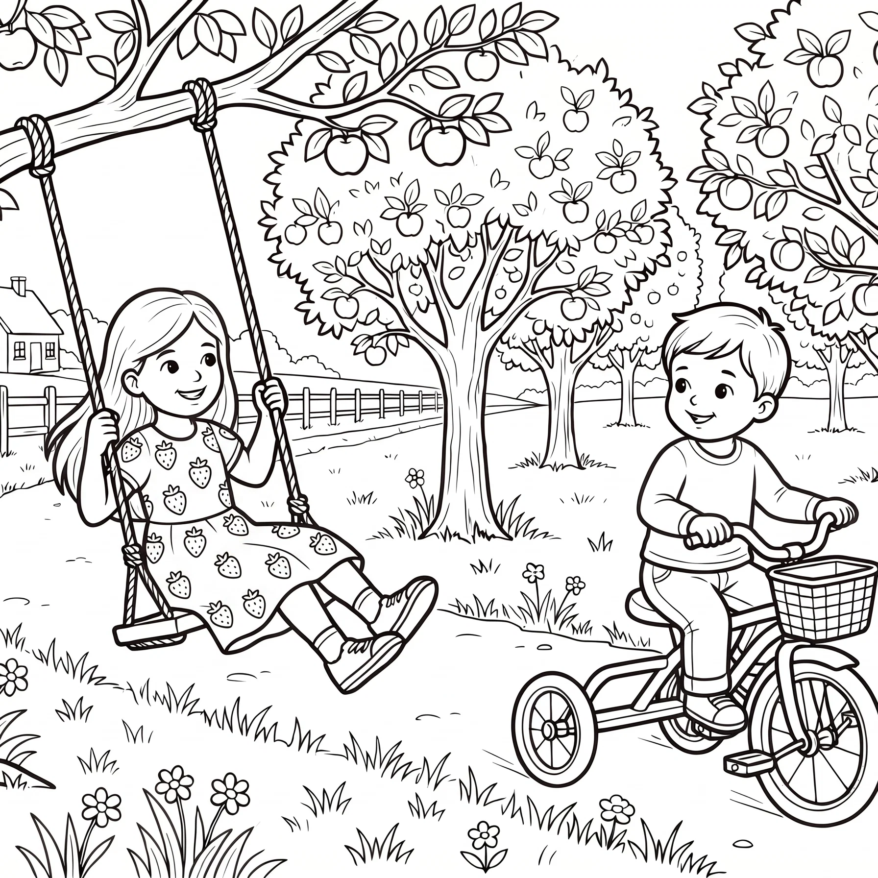 Innocence Amidst the Ancient Orchard