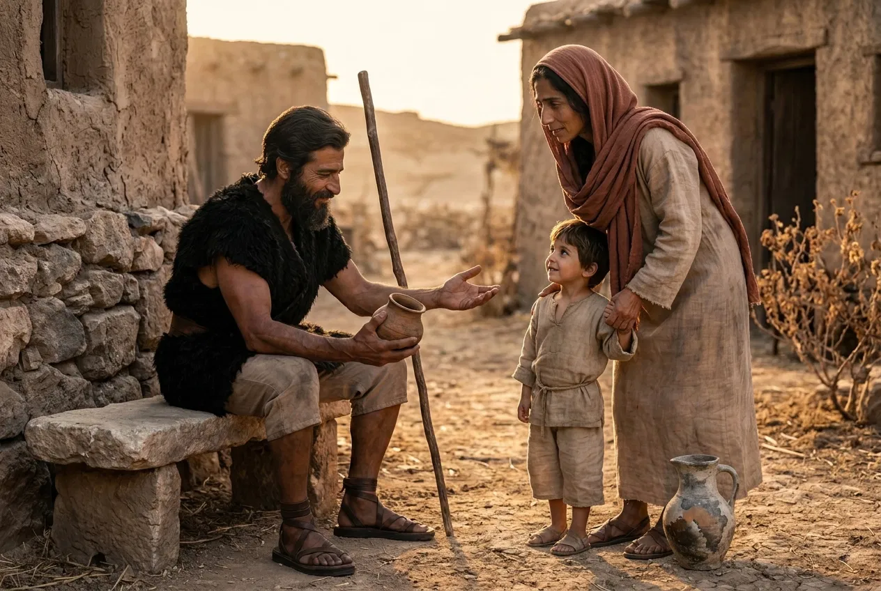 Elijah Meets the Widow of Zarephath and Her Son