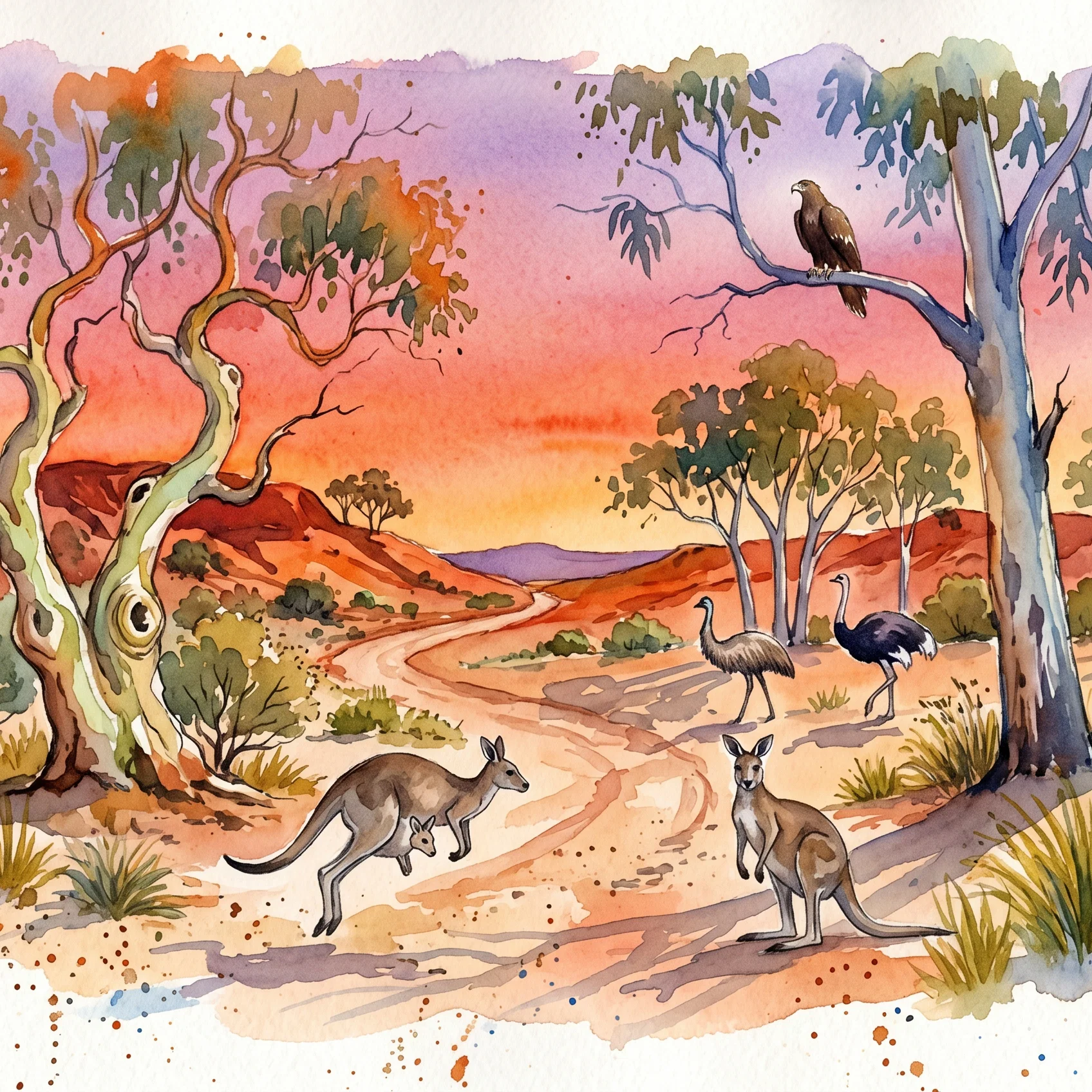 Divine Light Over the Ancient Outback