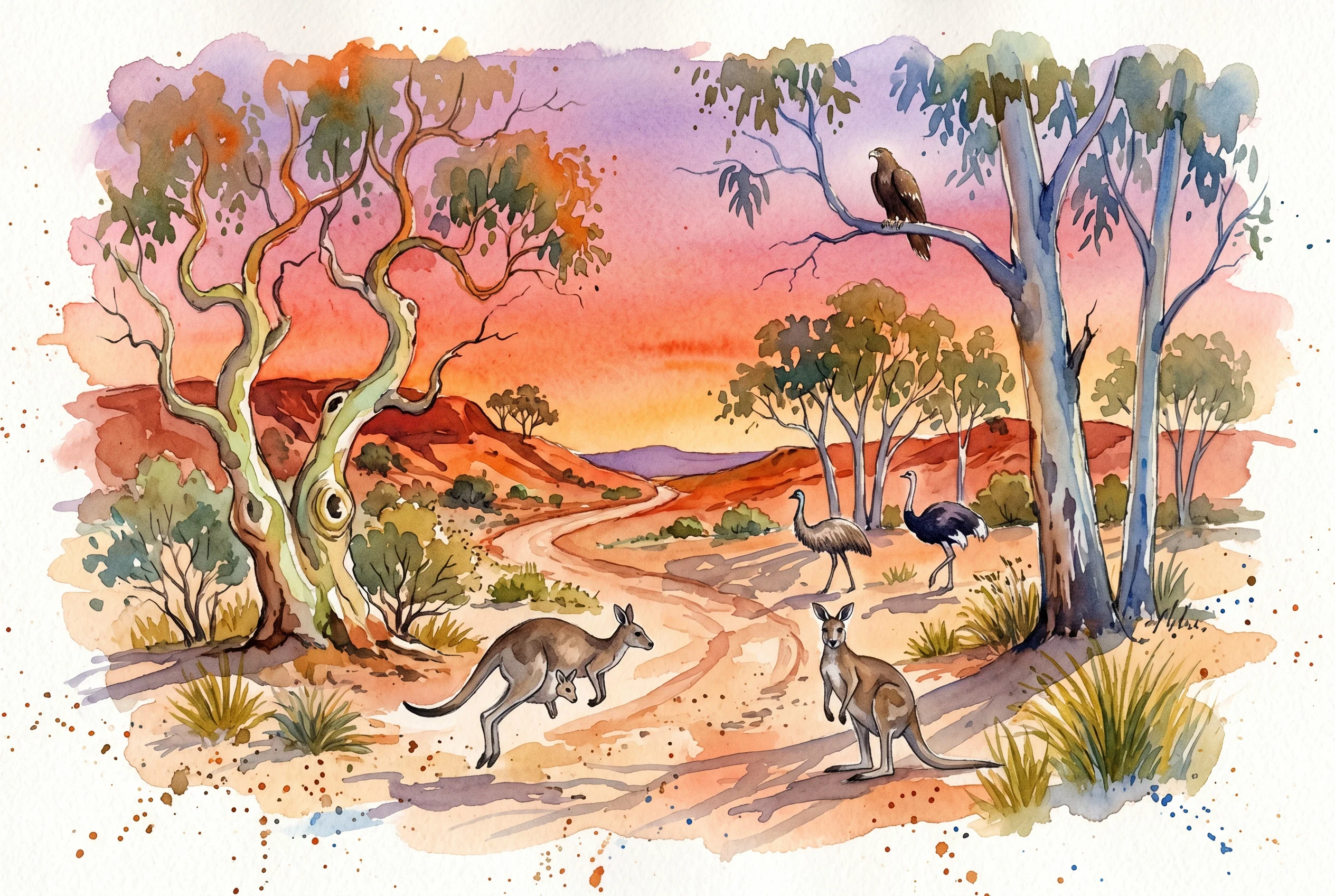 Divine Light Over the Ancient Outback