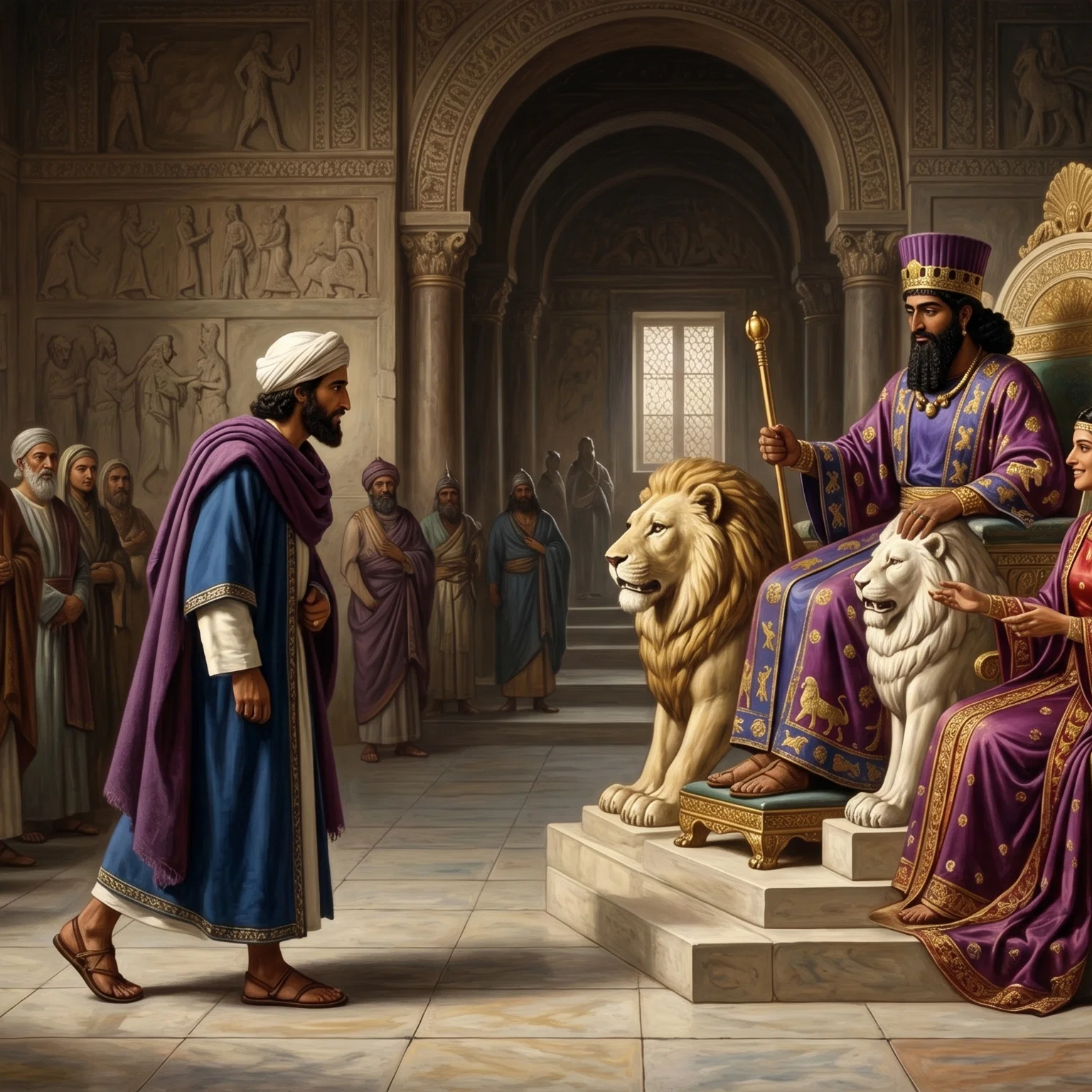 Mordecai Stands Before the Persian King