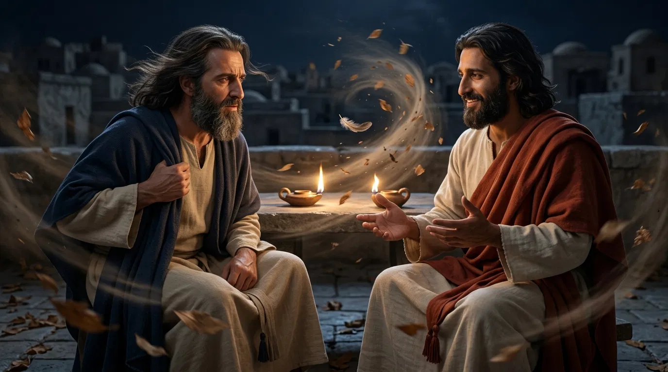 Jesus Explains the Wind to Nicodemus