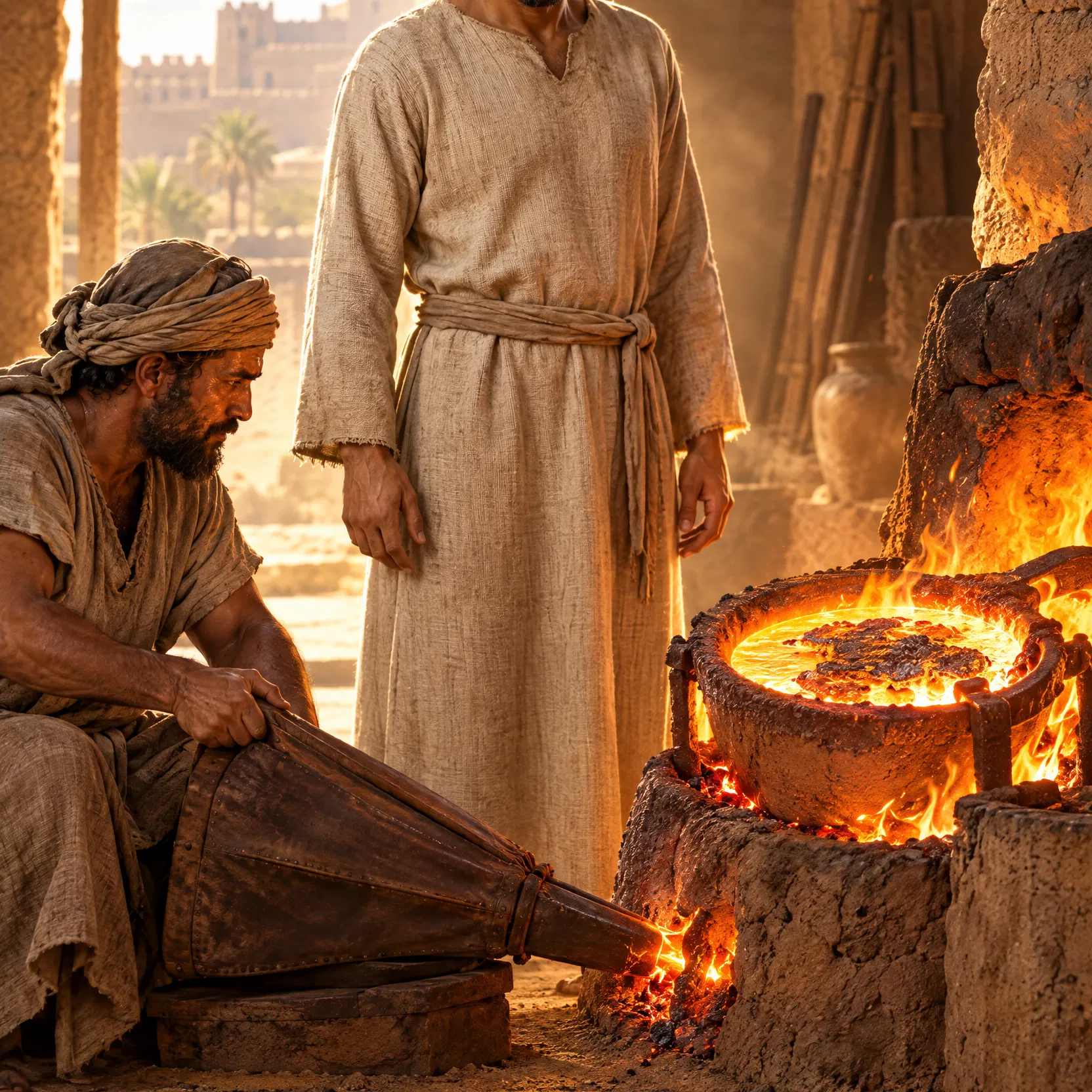 Ezekiel Watches a Refiner Melt Metal in a Furnace