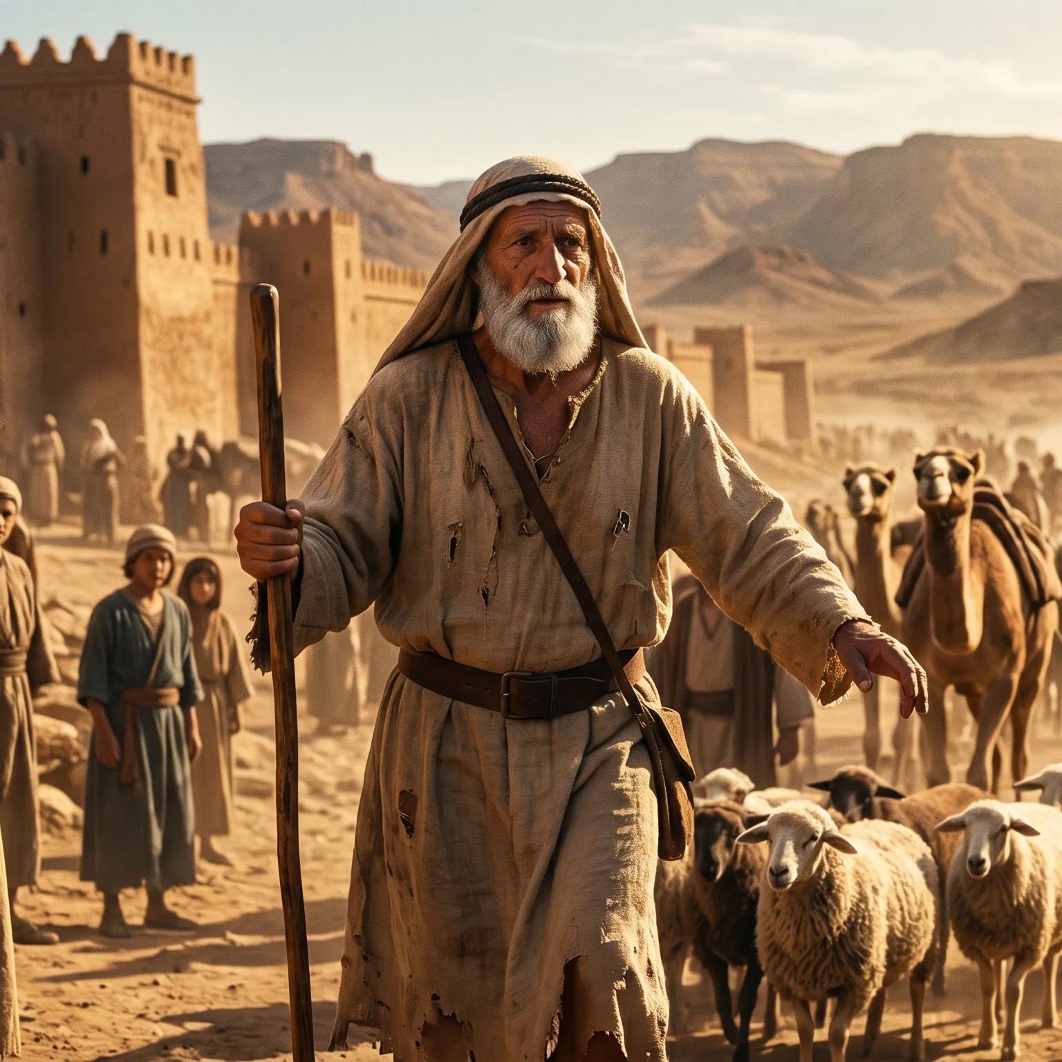 Abram Leaves the City by Faith With His Flocks