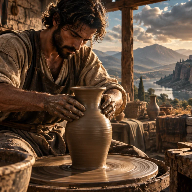 The Master Potter at His Wheel
