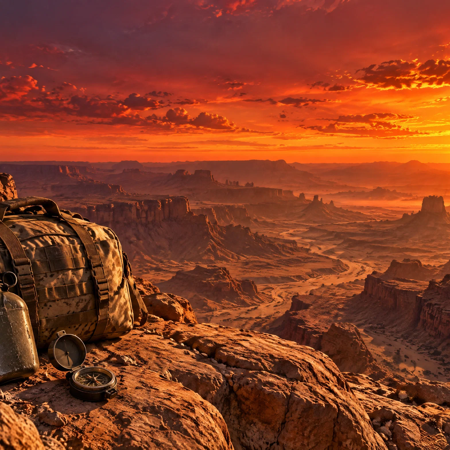 Desert Horizon at Sunset