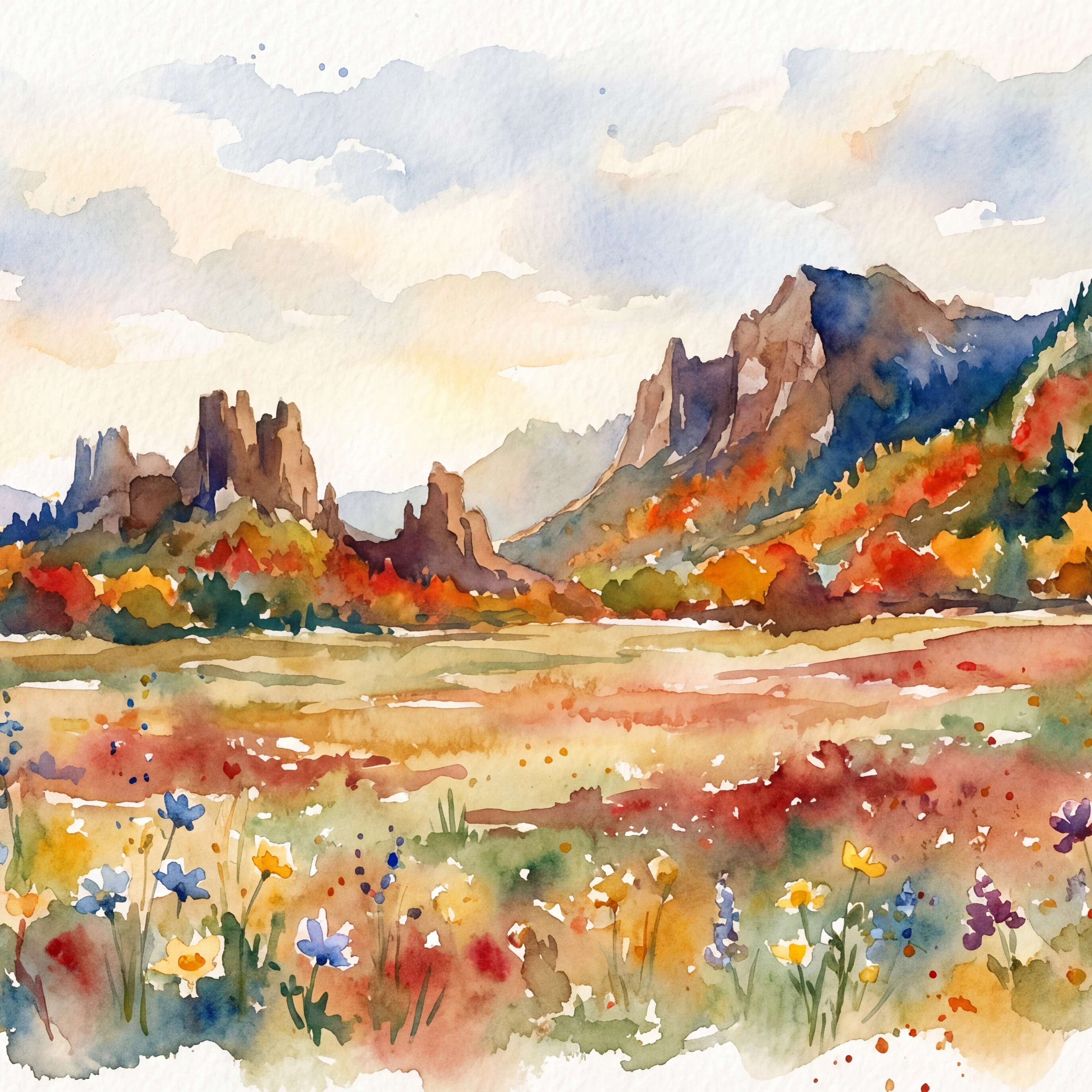 Autumn Splendor Beneath Eternal Peaks