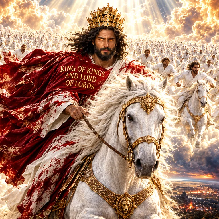 Christ on a White Horse Leading Heaven's Armies