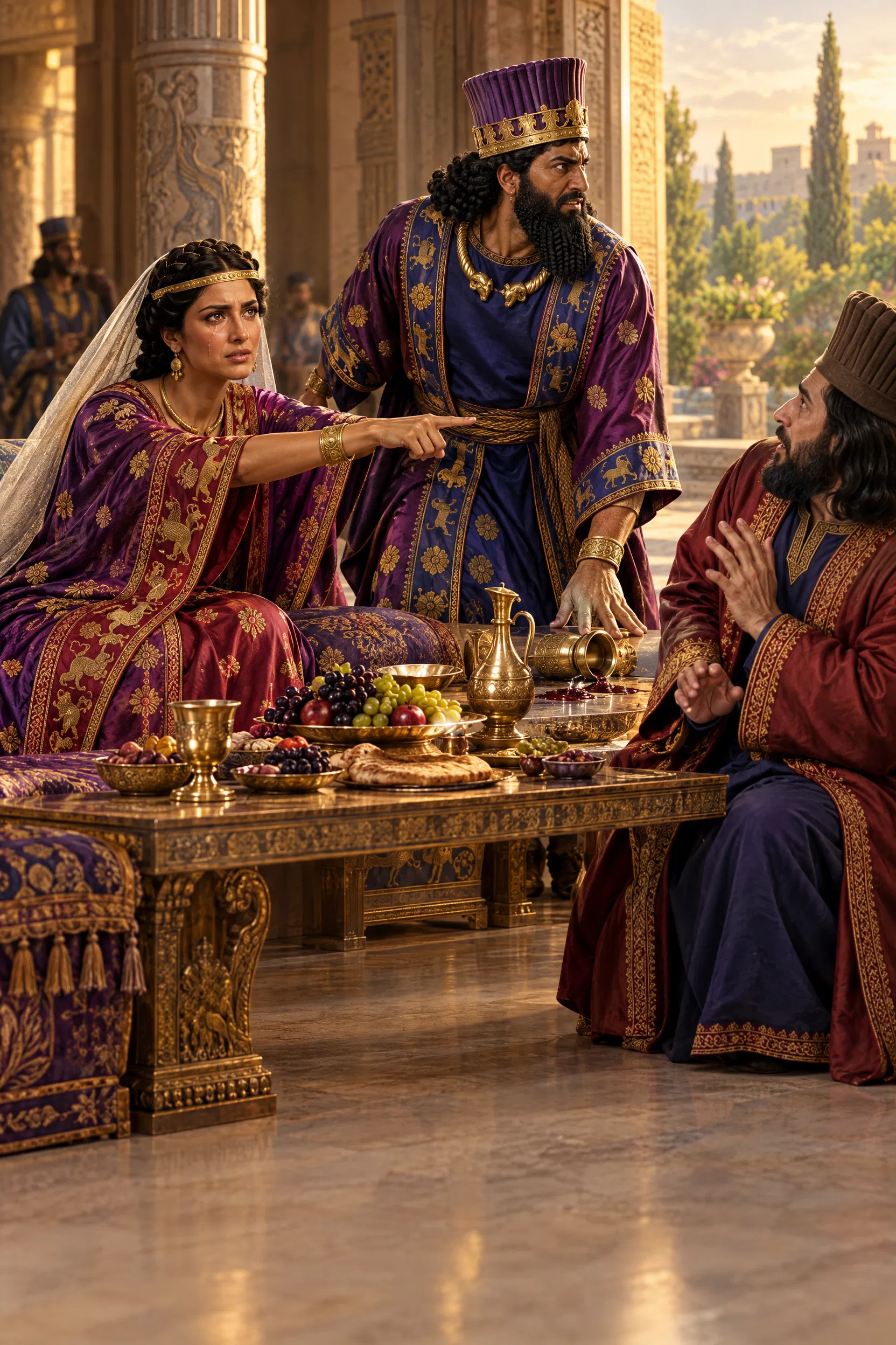 Esther Accuses Haman at the Banquet