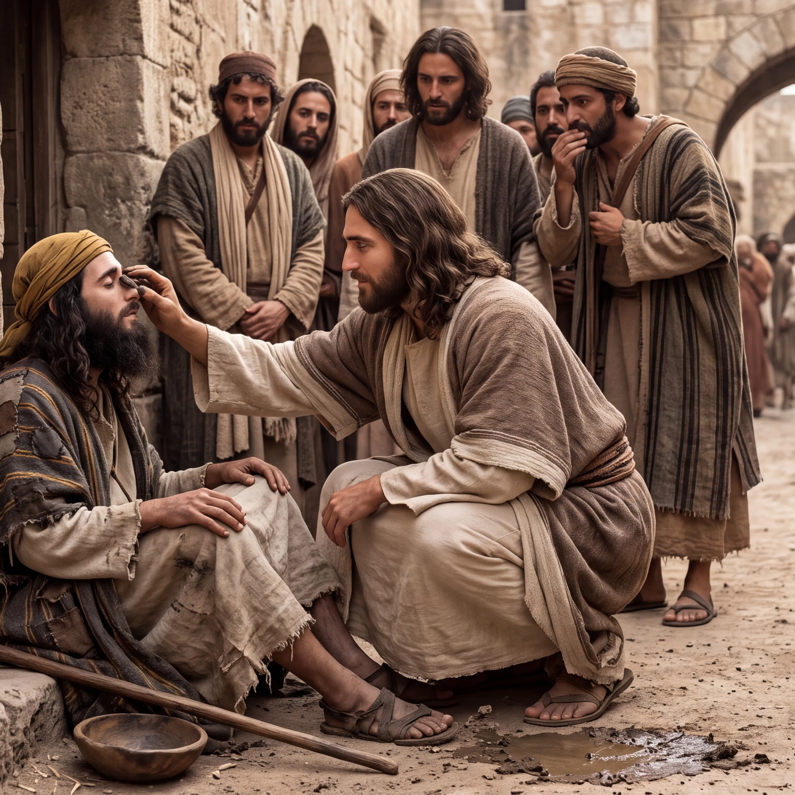 Jesus Heals the Blind Man With Mud