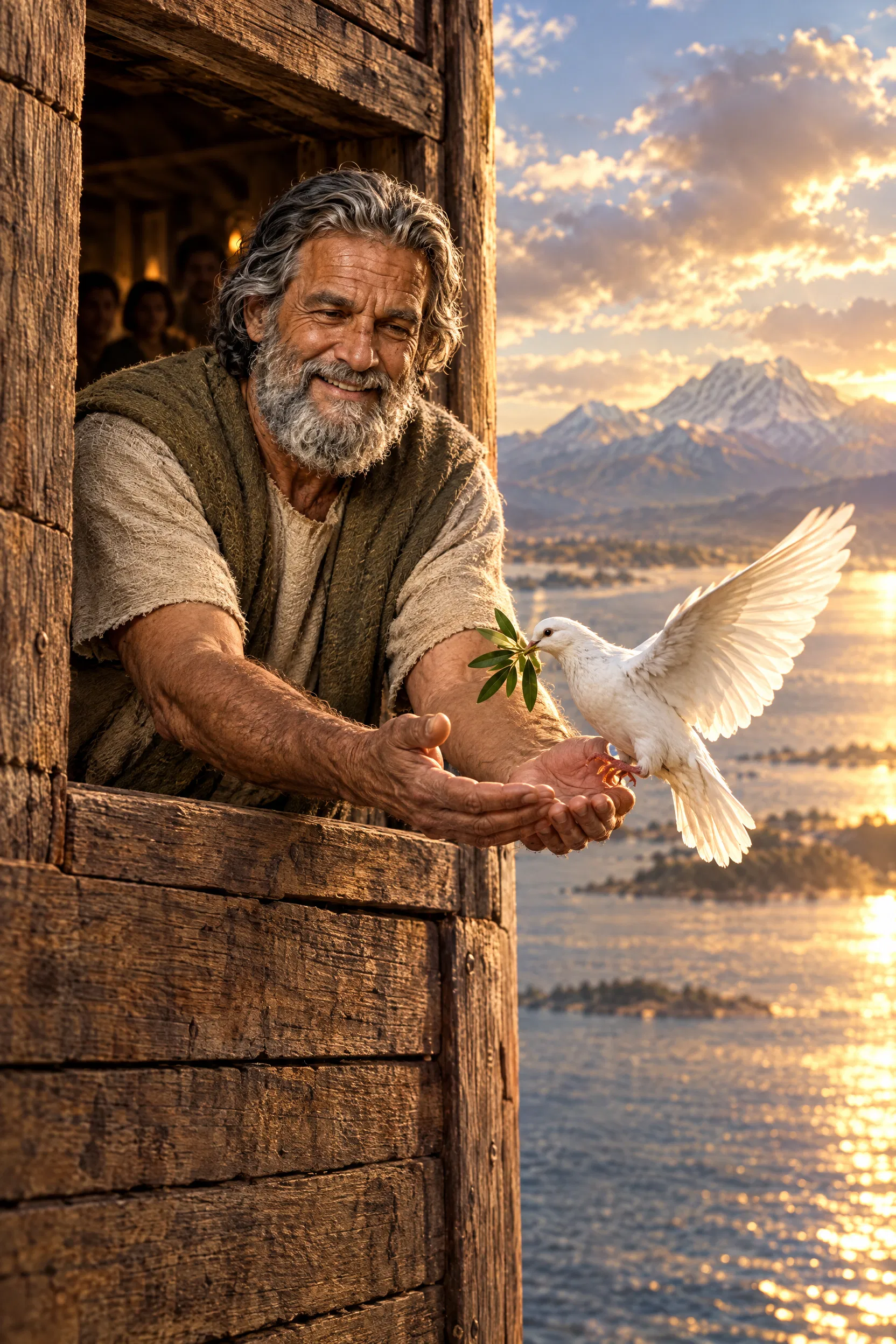 Noah Receives the Dove with an Olive Leaf