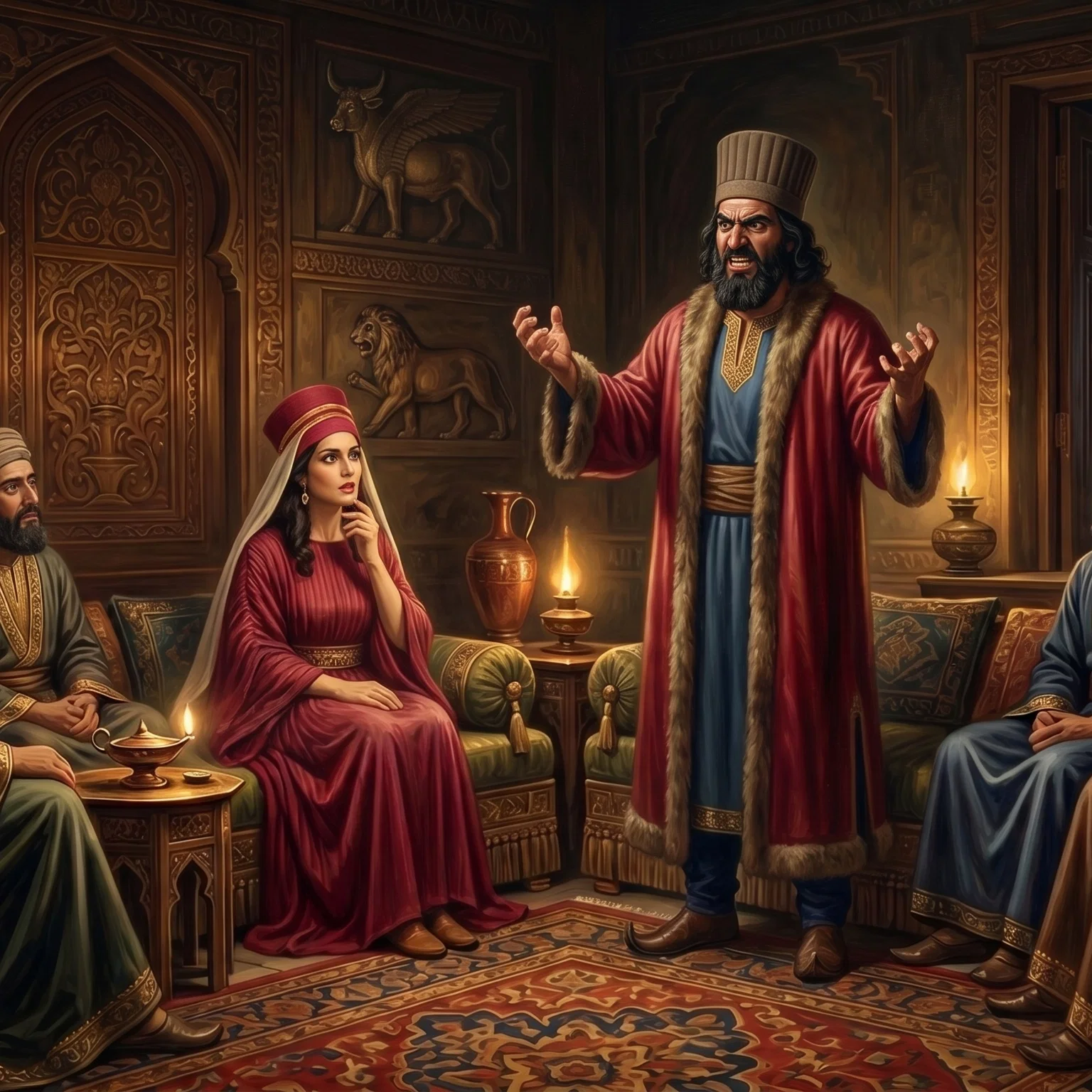 Haman Plots Within His Inner Circle