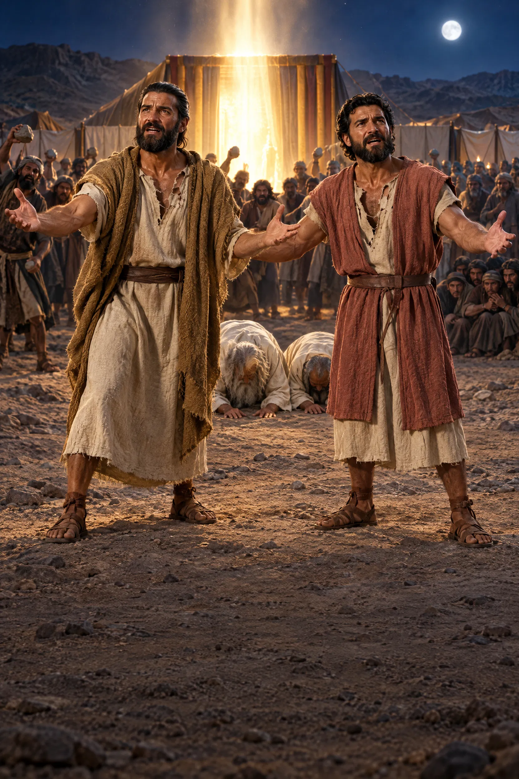 Joshua and Caleb Plead Before the Tabernacle