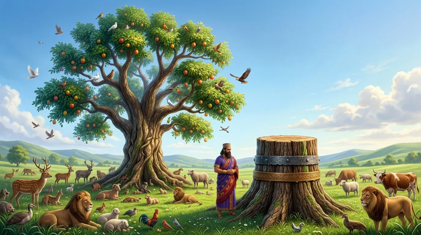 The Great Tree and the Bound Stump in the Field