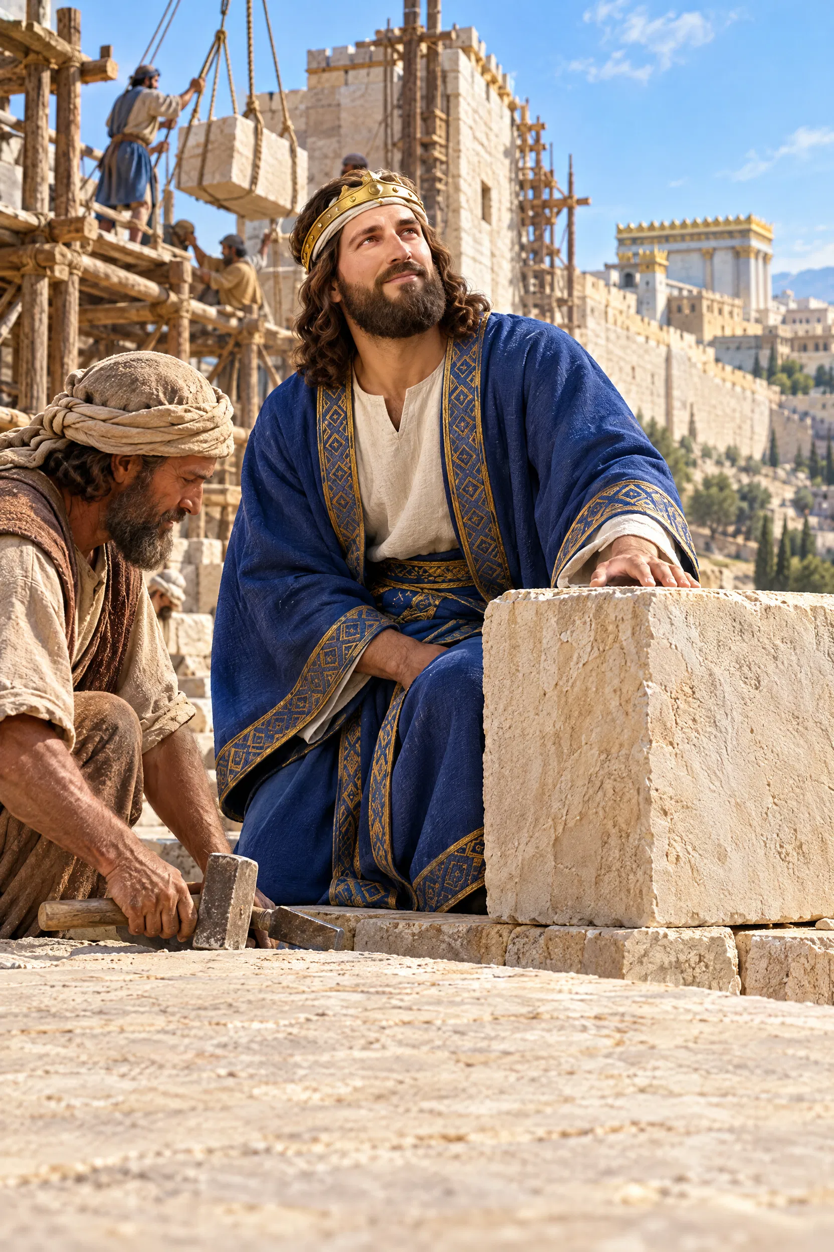 King Jotham Builds the High Gate of the Temple