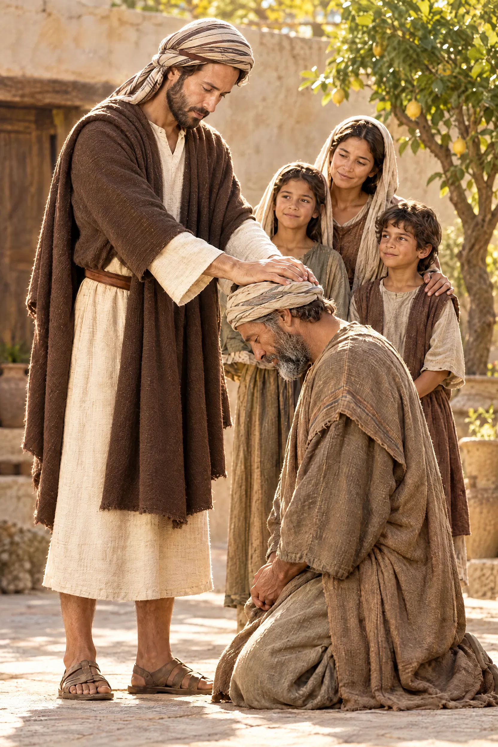 Timothy Lays Hands on a Kneeling Elder