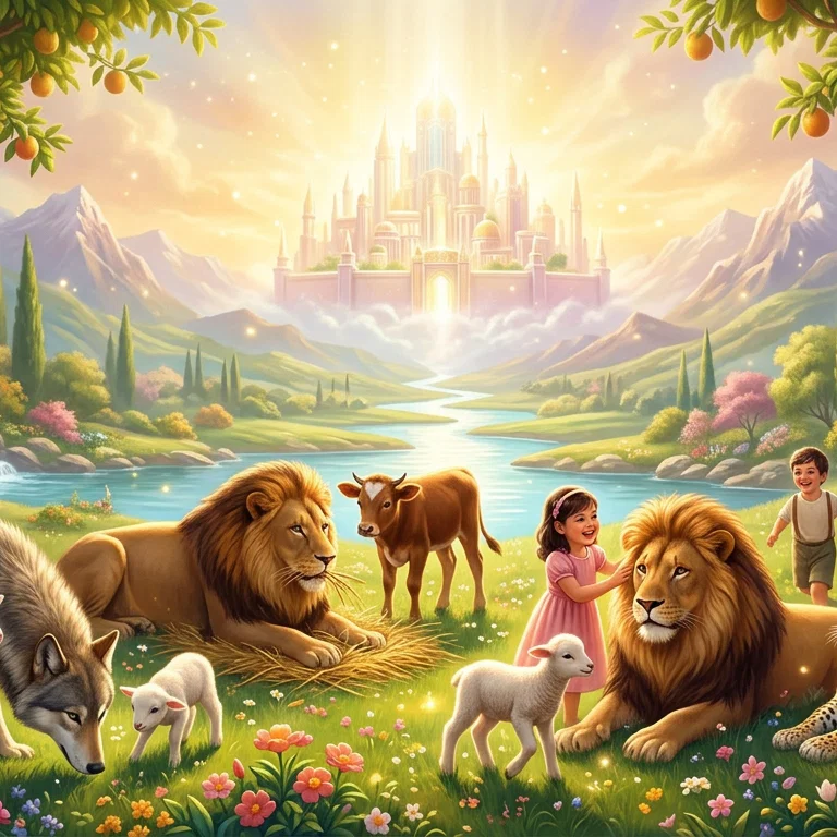 Paradise Restored Under Heavens Golden Light