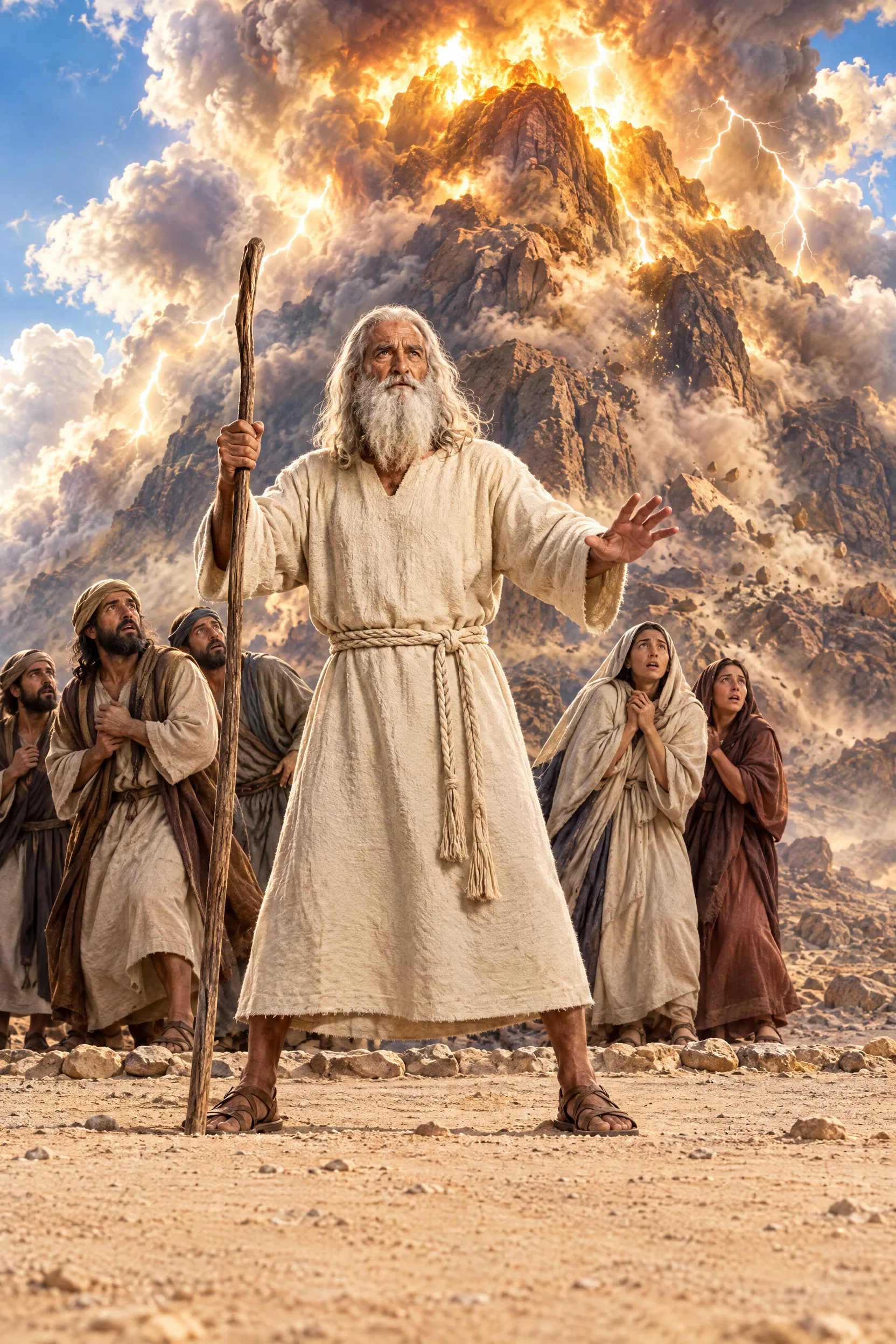 Moses Before Mount Sinai in Fire
