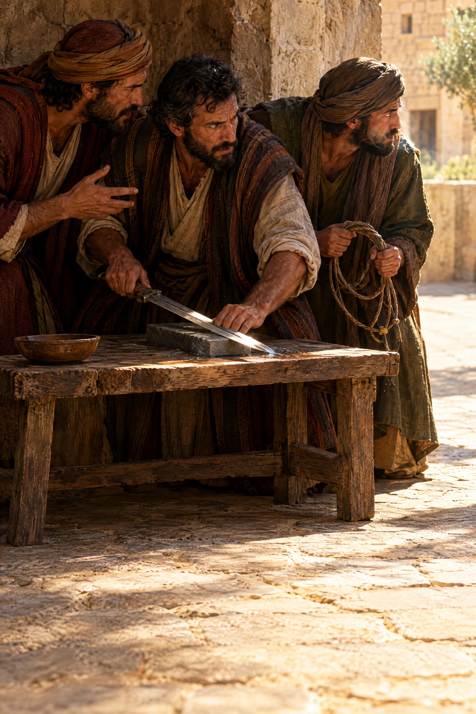 Conspirators Whet a Sword and Coil a Snare
