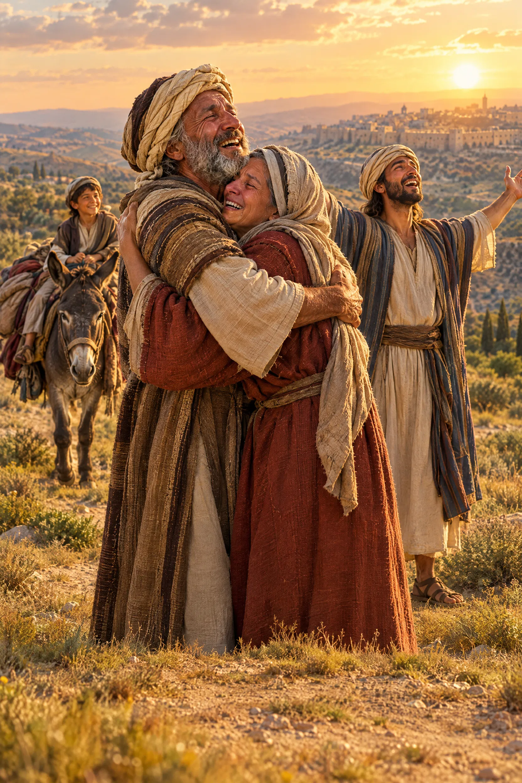 Returning Exiles Rejoice at the Sight of Jerusalem