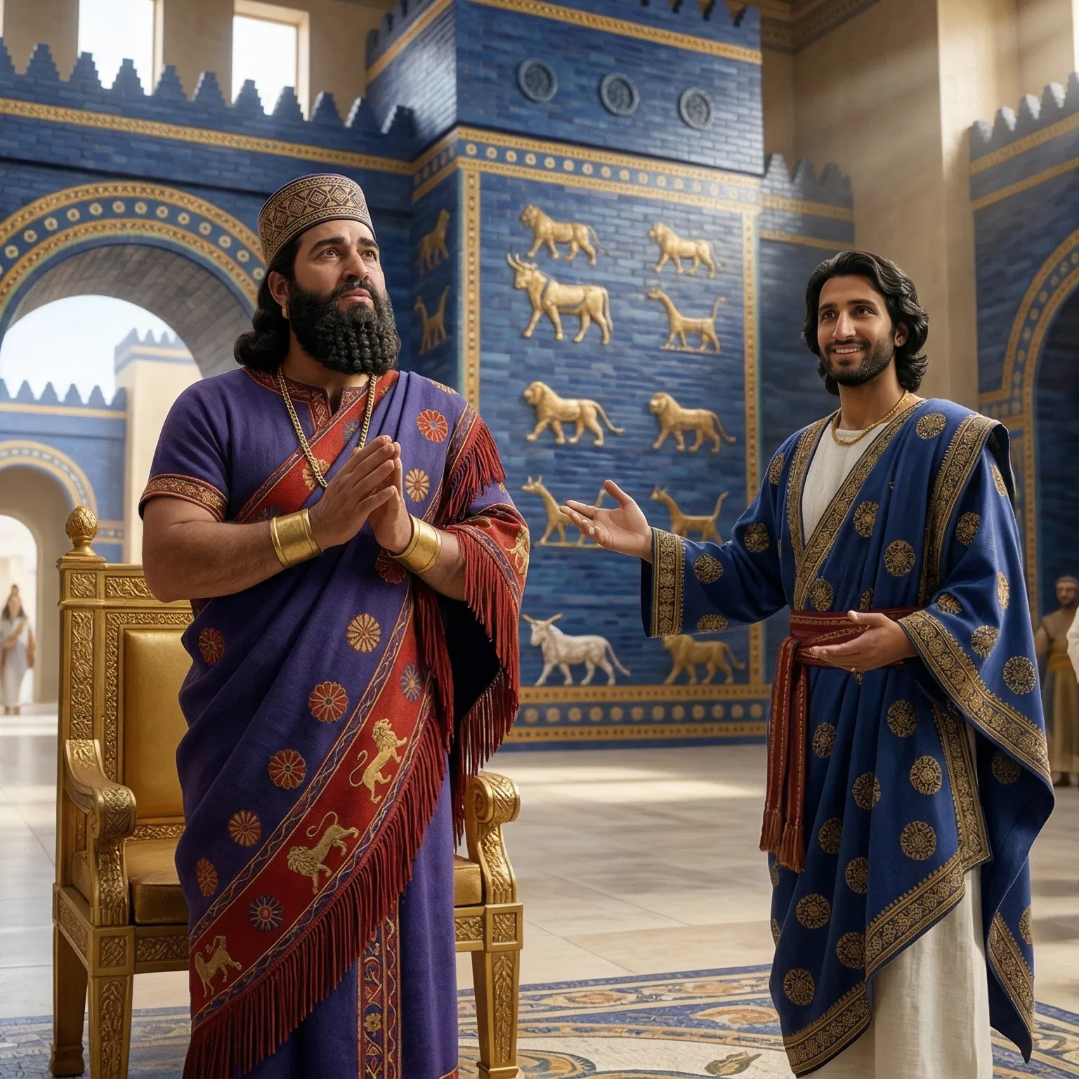 Nebuchadnezzar Restored to His Throne With Daniel