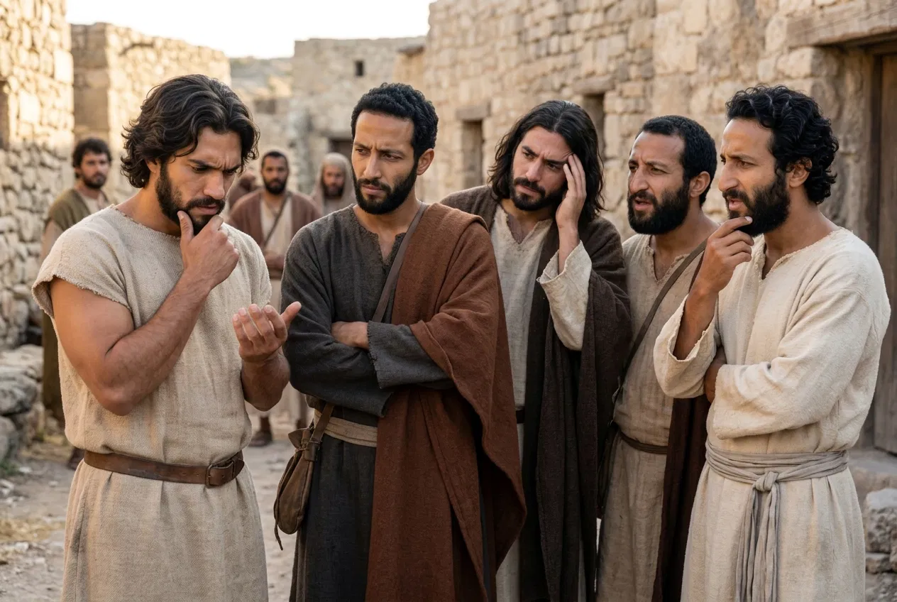 Jesus' Disciples Look Doubtful