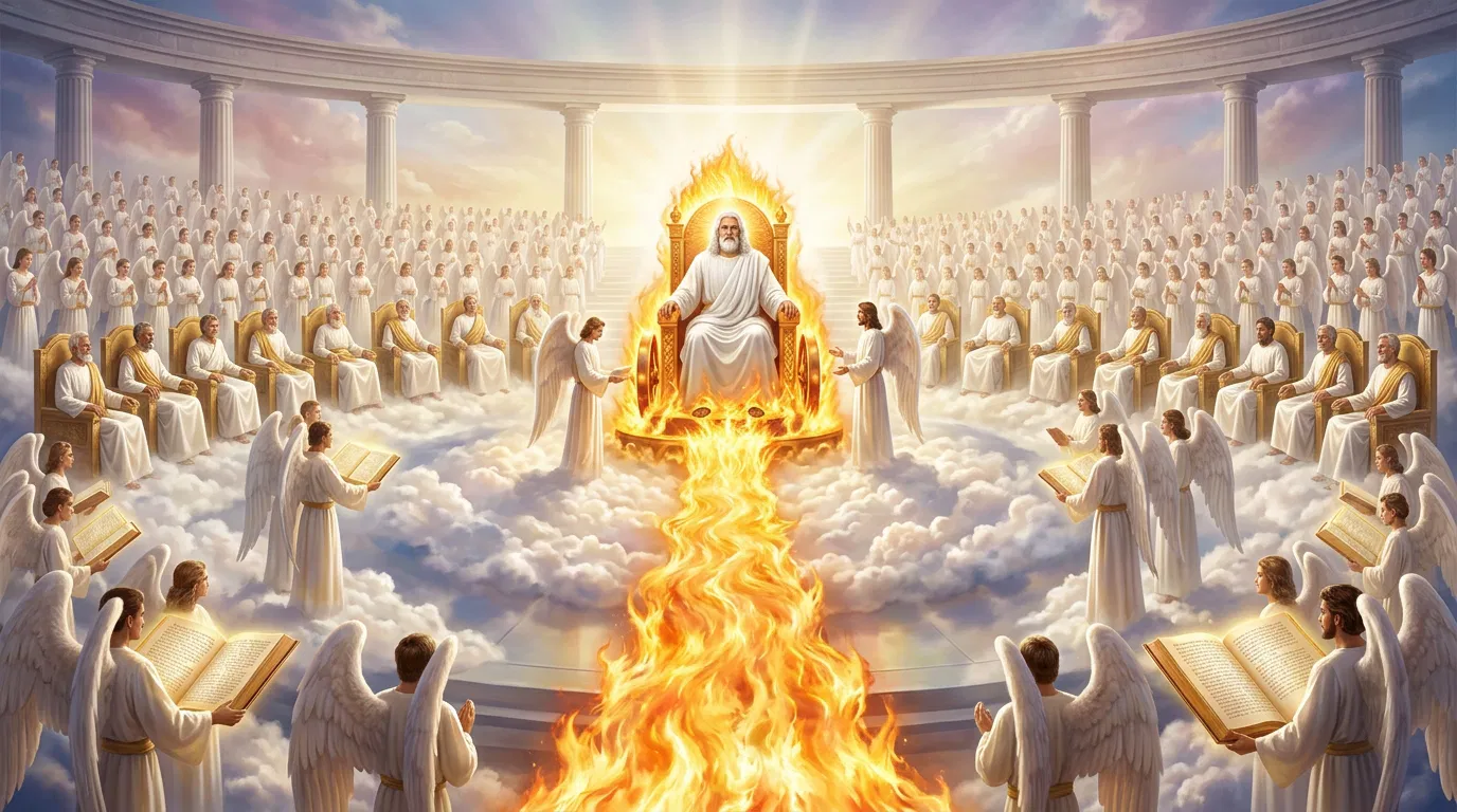 The Ancient of Days on His Throne of Fire