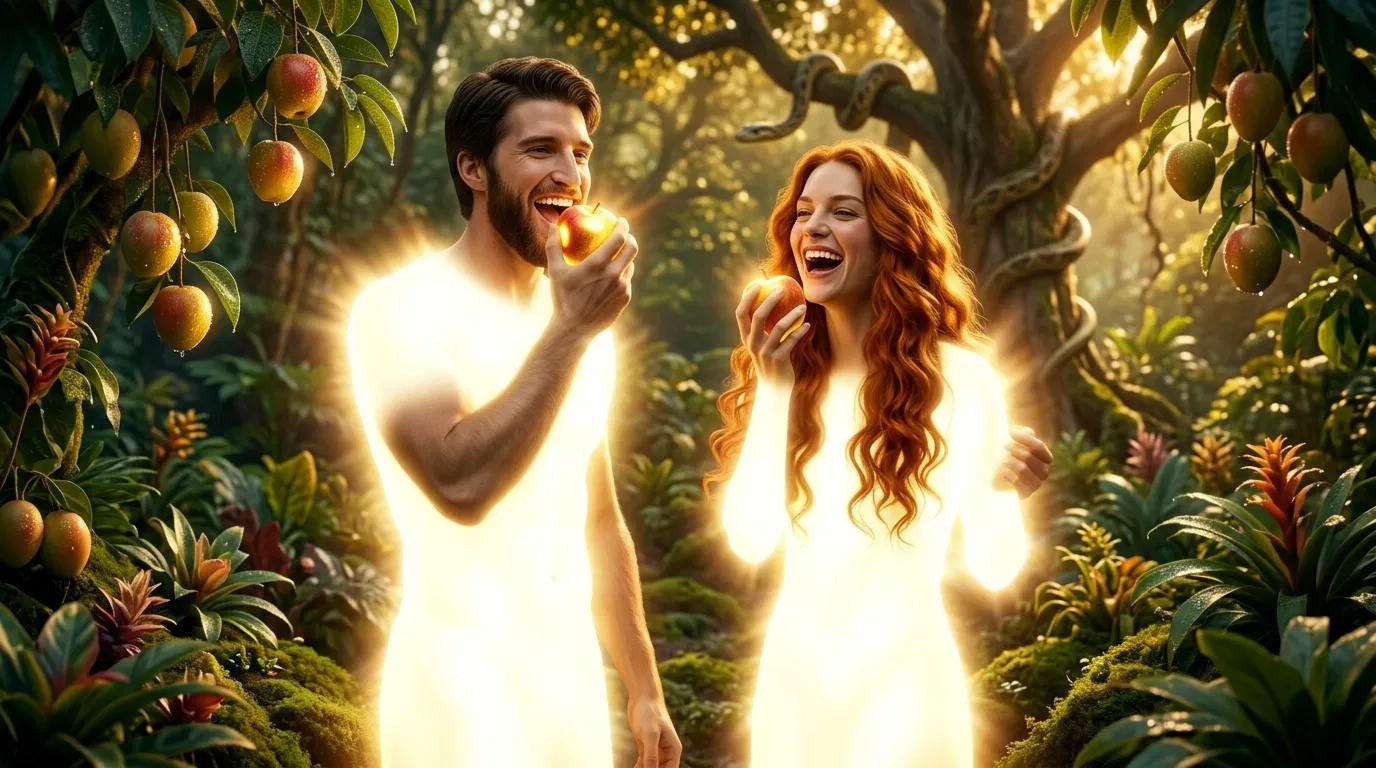 Adam and Eve Eat the Forbidden Fruit